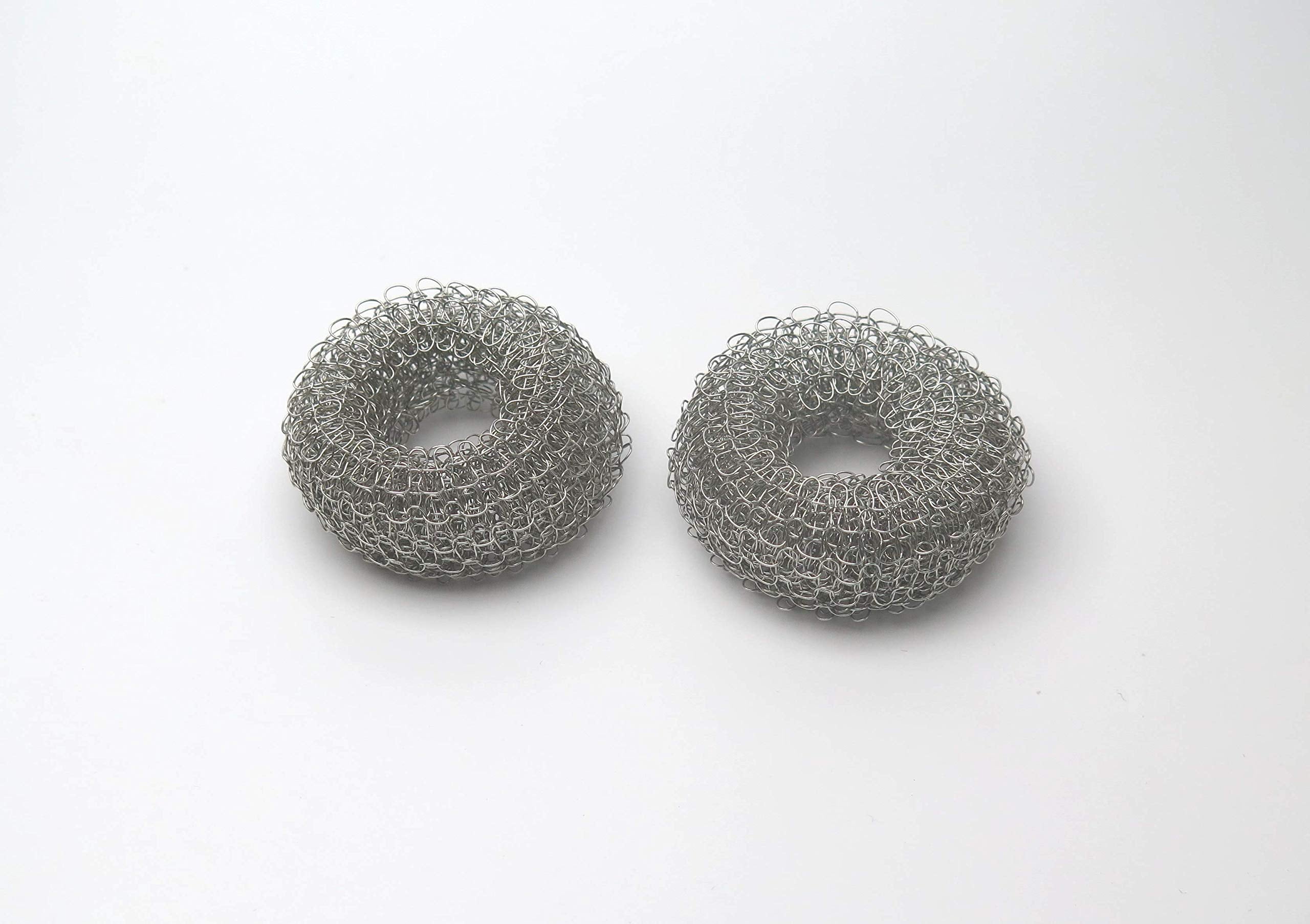 Tredoni 2 Reusable Limescale Remover Ring - Boiler/Kettle Furring Descaler Stainless Steel Mesh 2X4Cm (2)