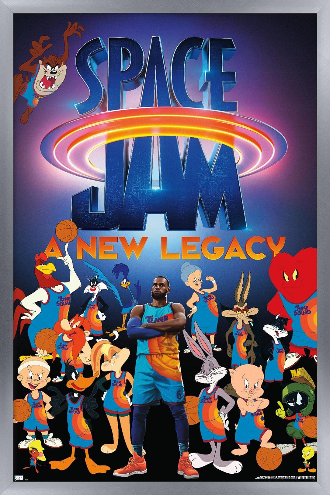 Trends International Space Jam: A New Legacy - Team Wall Poster, 22.375'' X 34'', Silver Framed Version