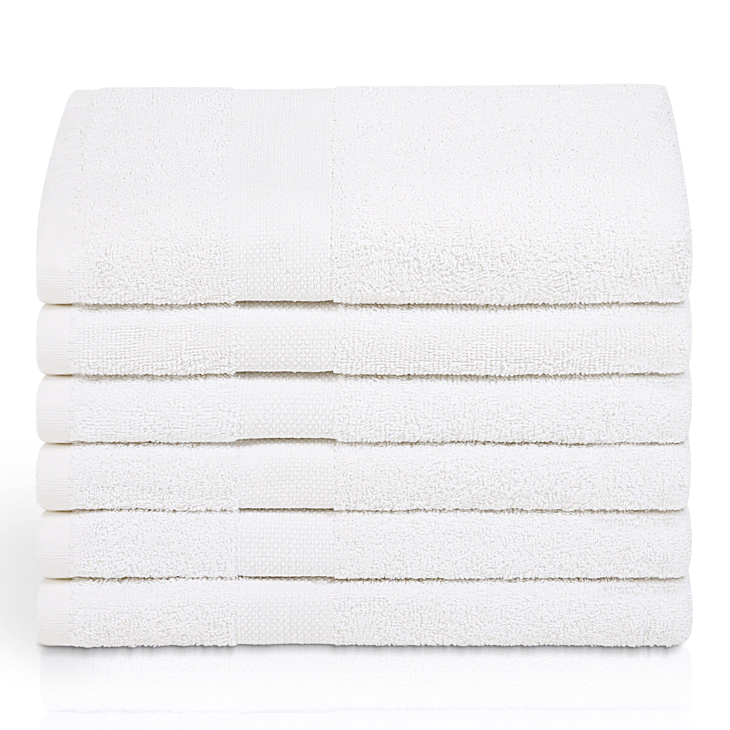 Simpli-Magic 79404 Bath Towels, White, 25X50 Inches Towels For Pool, Spa, And Gym Lightweight And Highly Absorbent Quick Drying