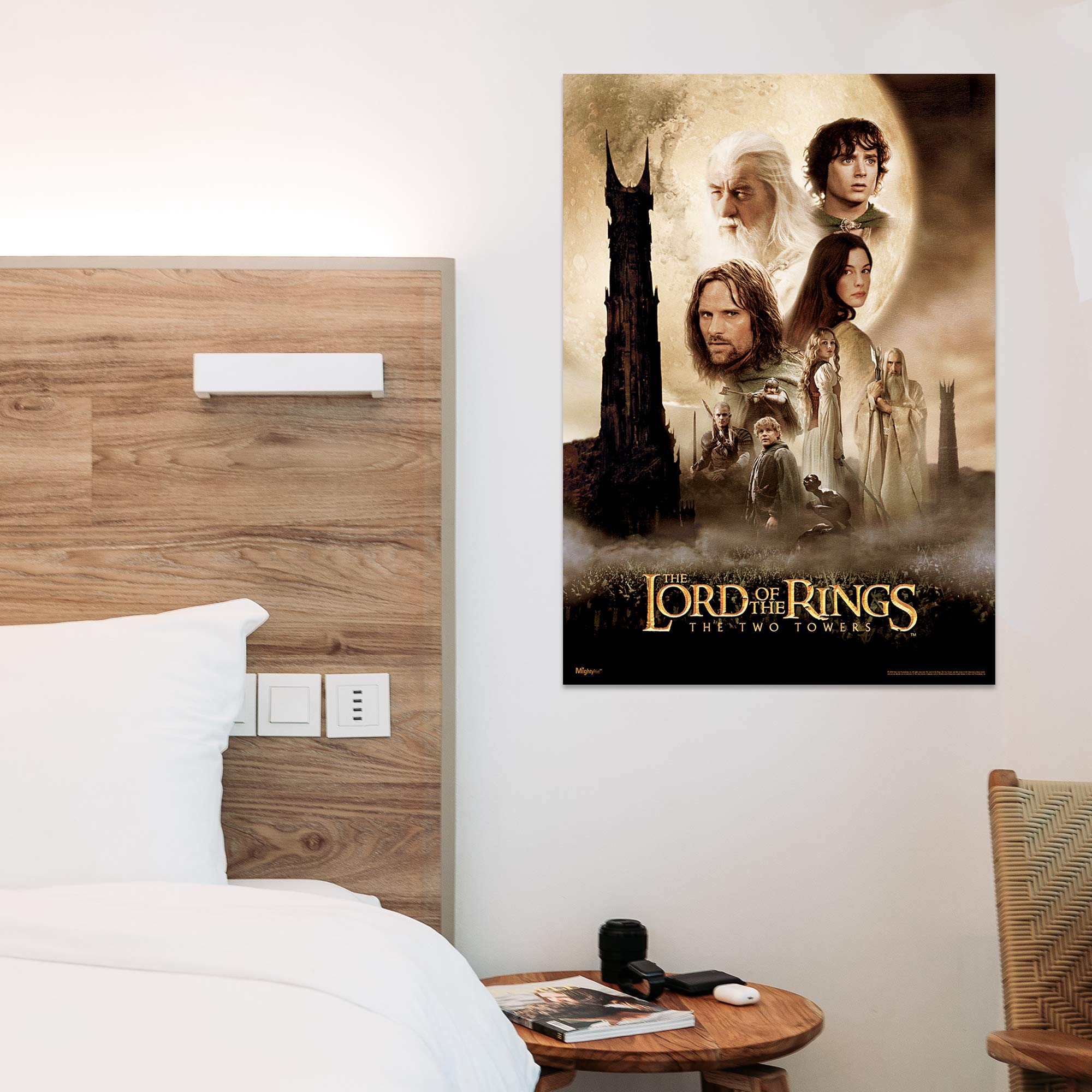 Mightyprint Lord Of The Rings - The Two Towers - Original Movie Cover Art - Durable 17    X 24 Wall Art - Not Made Of Paper - Of