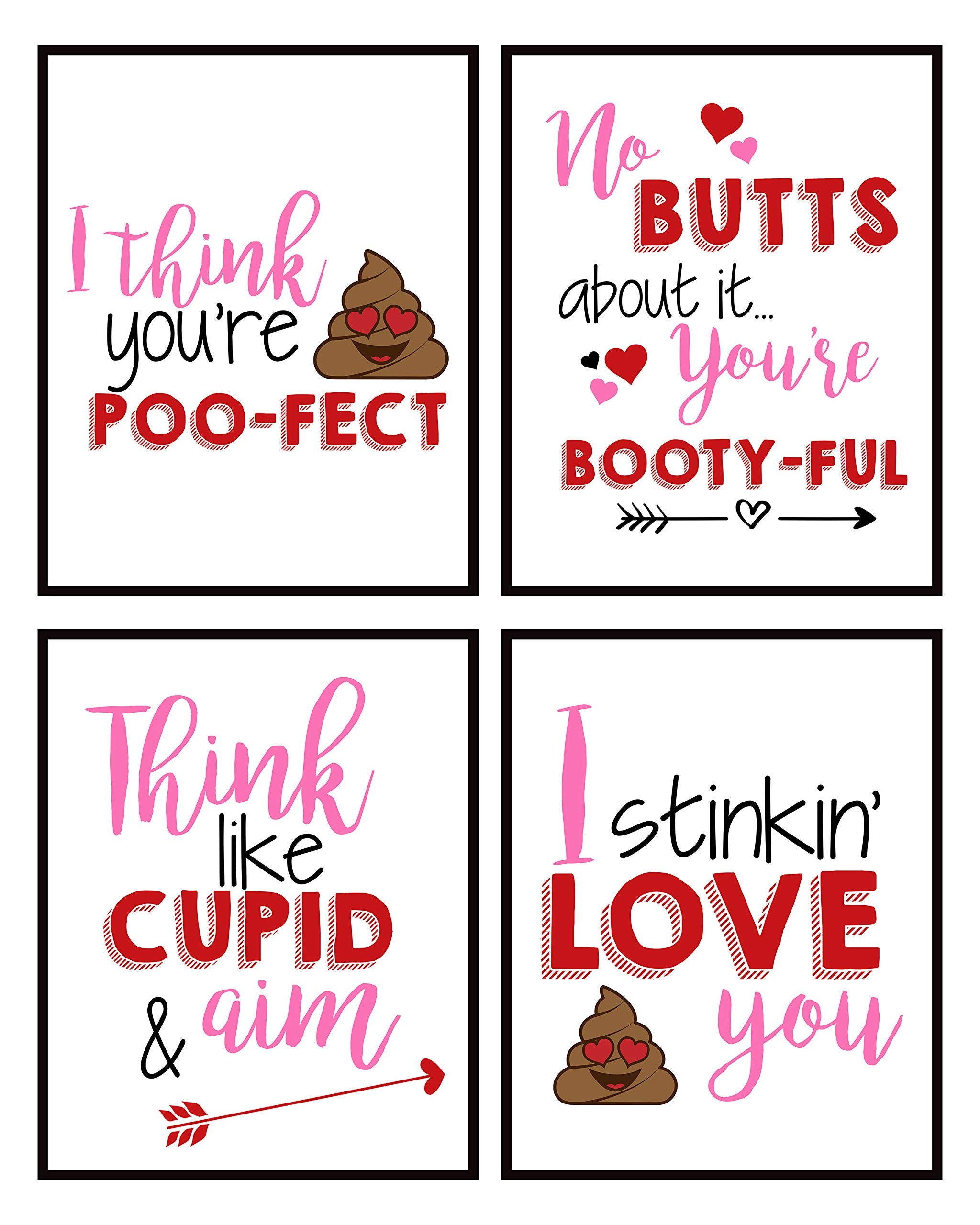 Silly Goose Gifts Valentine'S Day Art Print Wall Art Sets (Funny Bathroom)