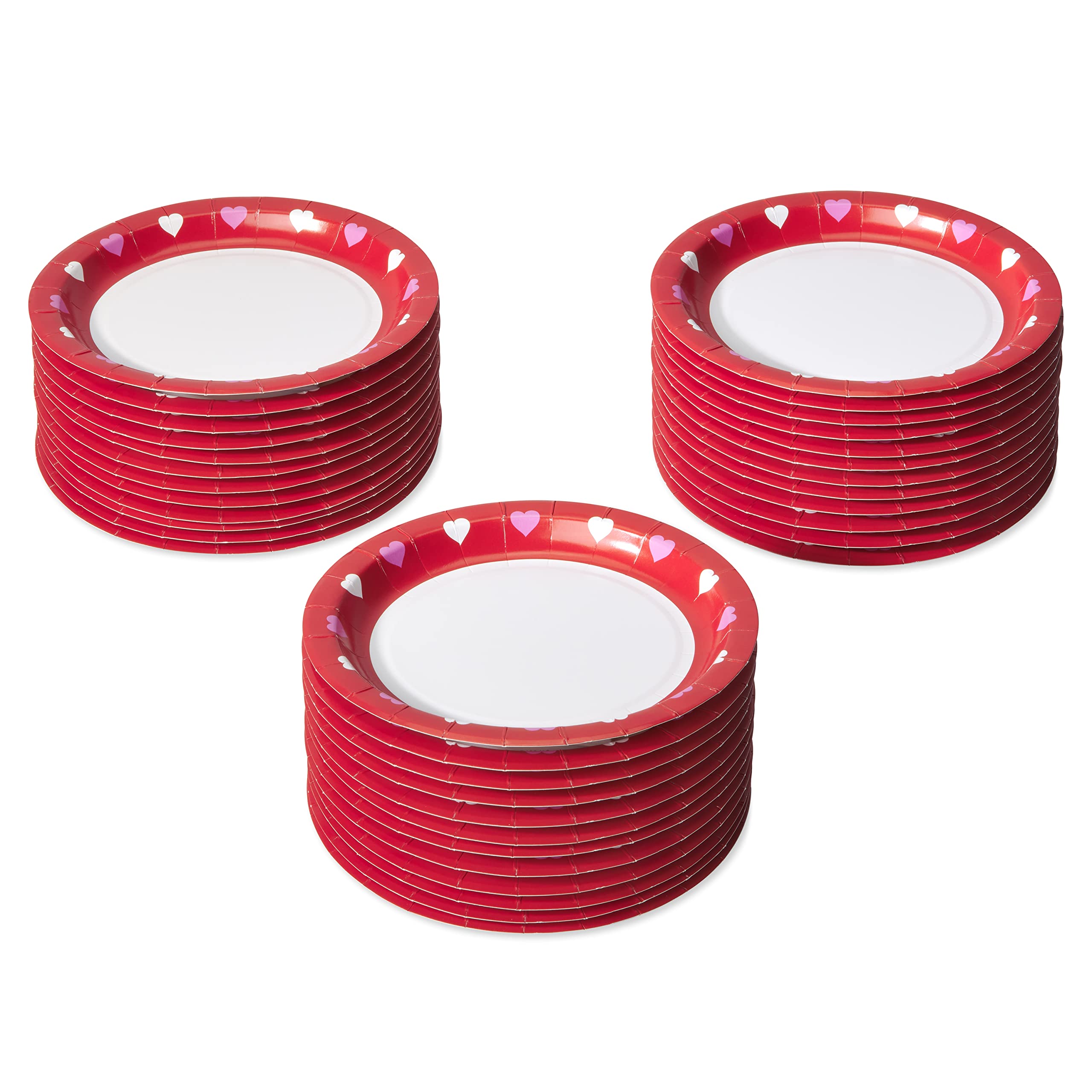 American Greetings 36-Count 7 In. Valentines Day Party Supplies, Dessert Plates