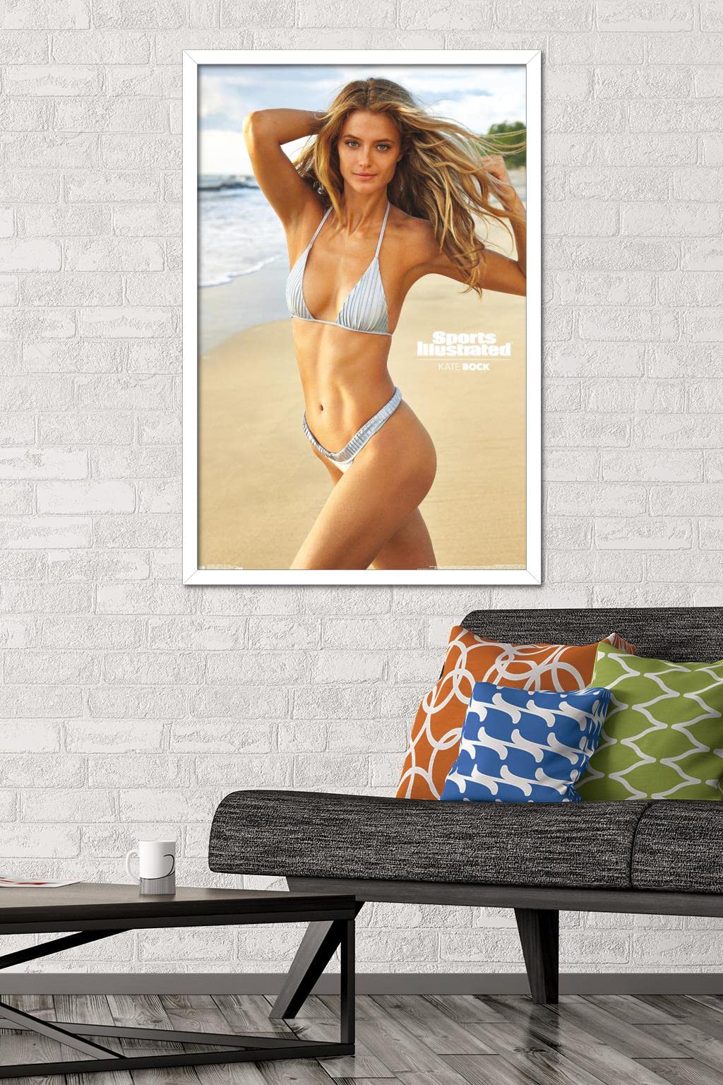 Trends International Sports Illustrated: Swimsuit Edition - Kate Bock 19 Wall Poster, 22.375'' X 34'', White Framed Version