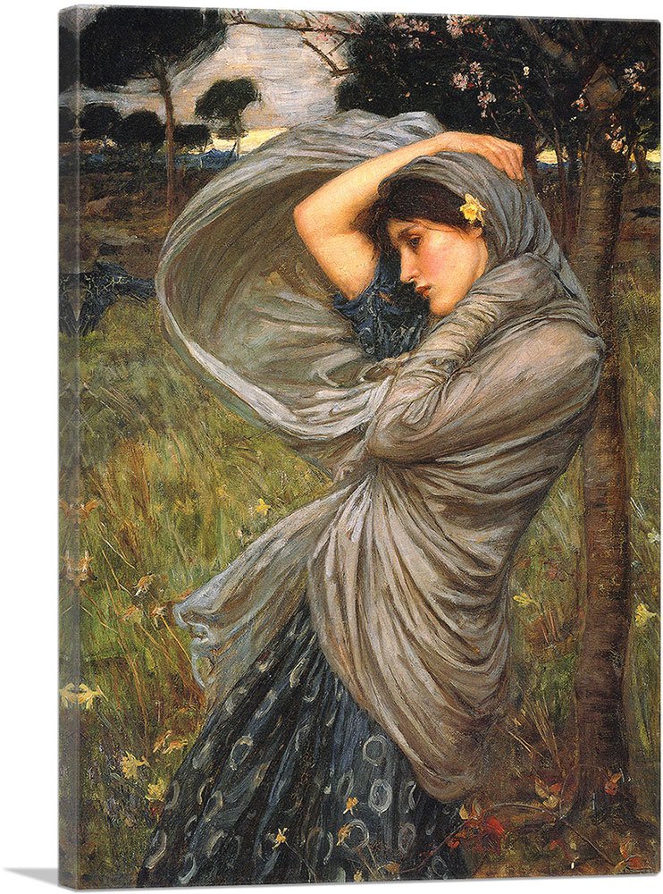 Artcanvas Boreas 1903 Canvas Art Print Stretched Framed Painting Picture Poster Giclee Wall Decor By John William Waterhouse - 2