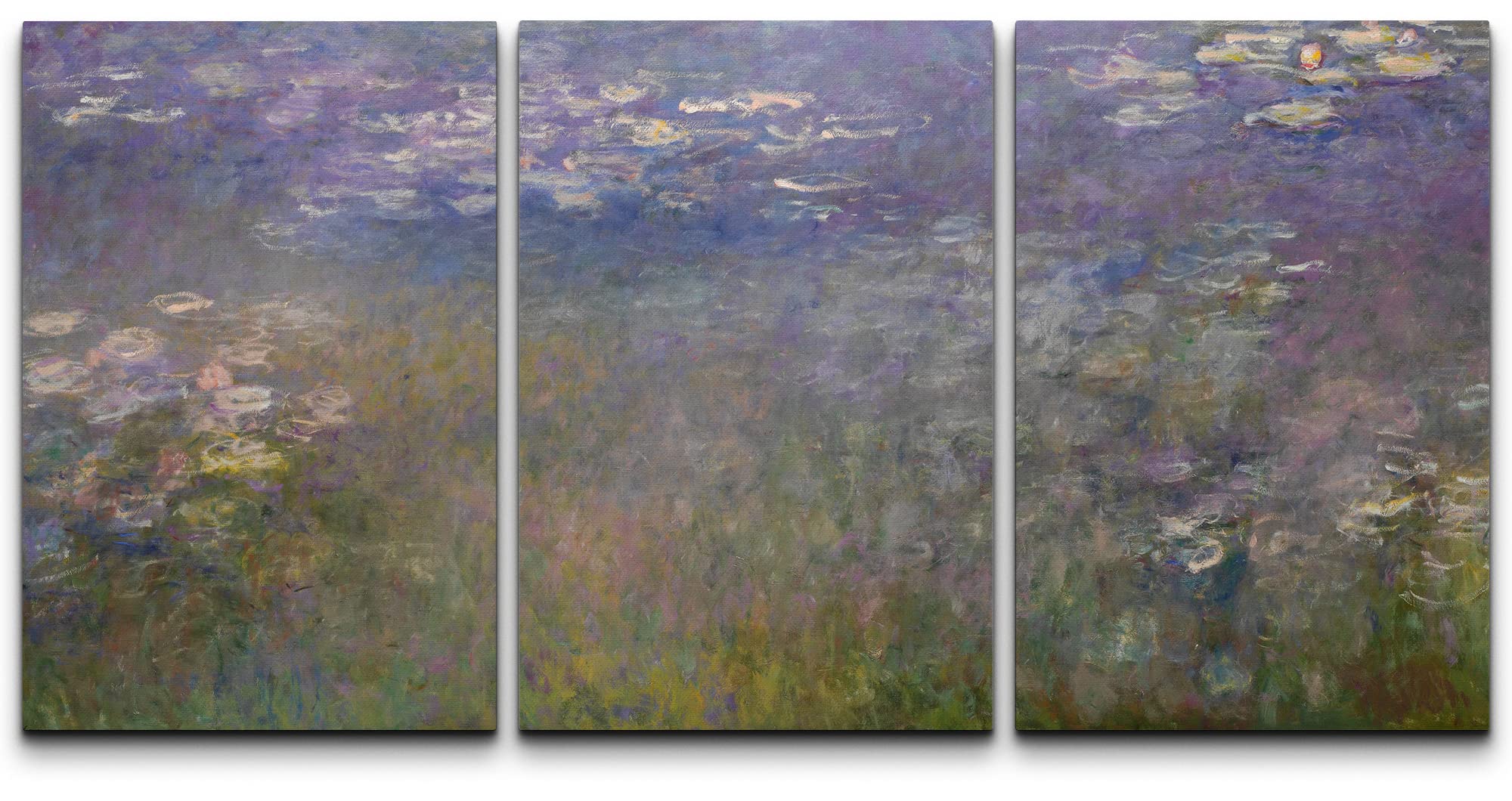 Wall26 3 Piece Canvas Wall Art - Water Color Pond - Modern Home Art Stretched And Framed Ready To Hang - 24'' X 36'' X3