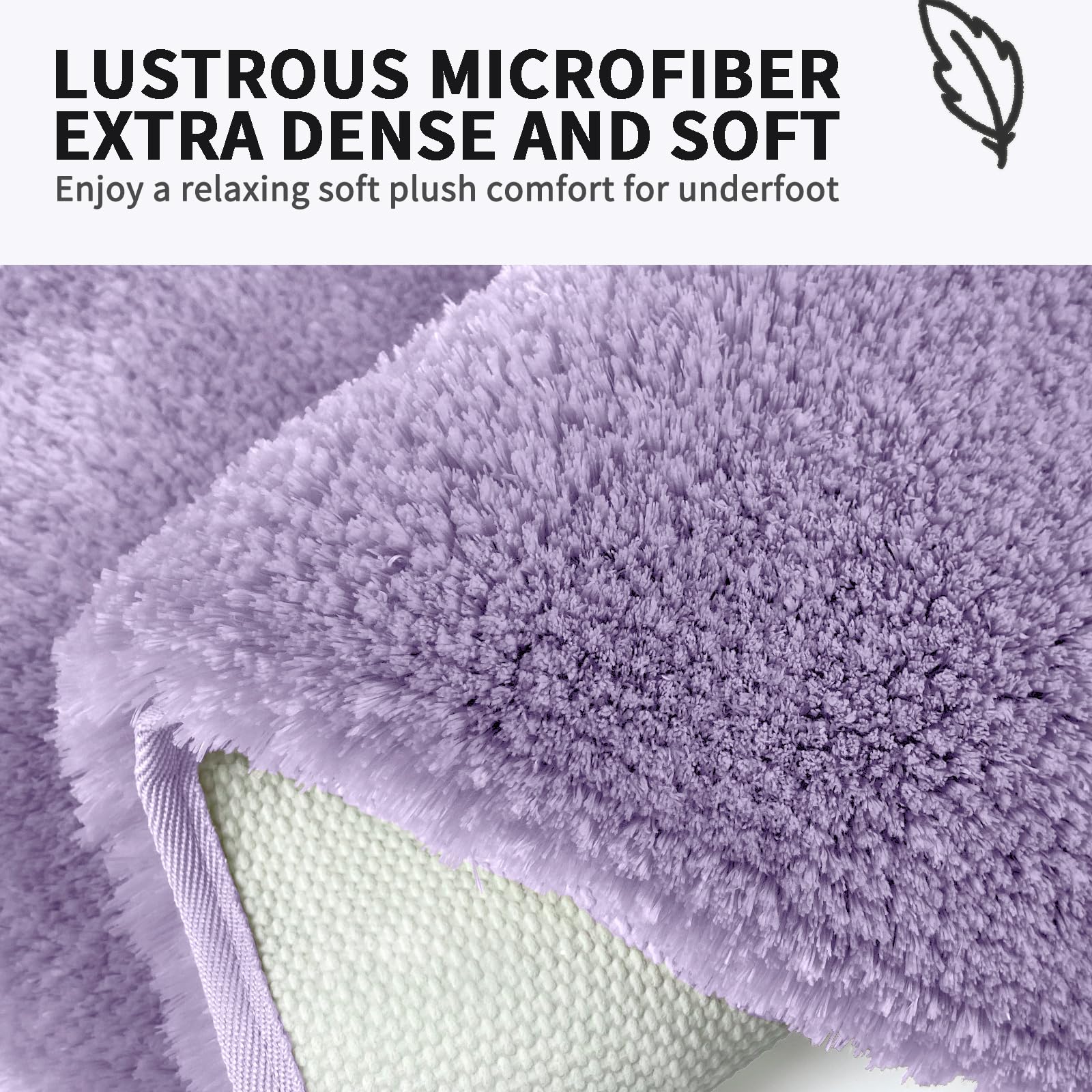 Fifu Bath Mats & Rugs Long Runner For Bathroom, Bedroom & Kitchen Non Slip, Comfort & Soft Shower Bathmat & Carpet For Sink, Hom