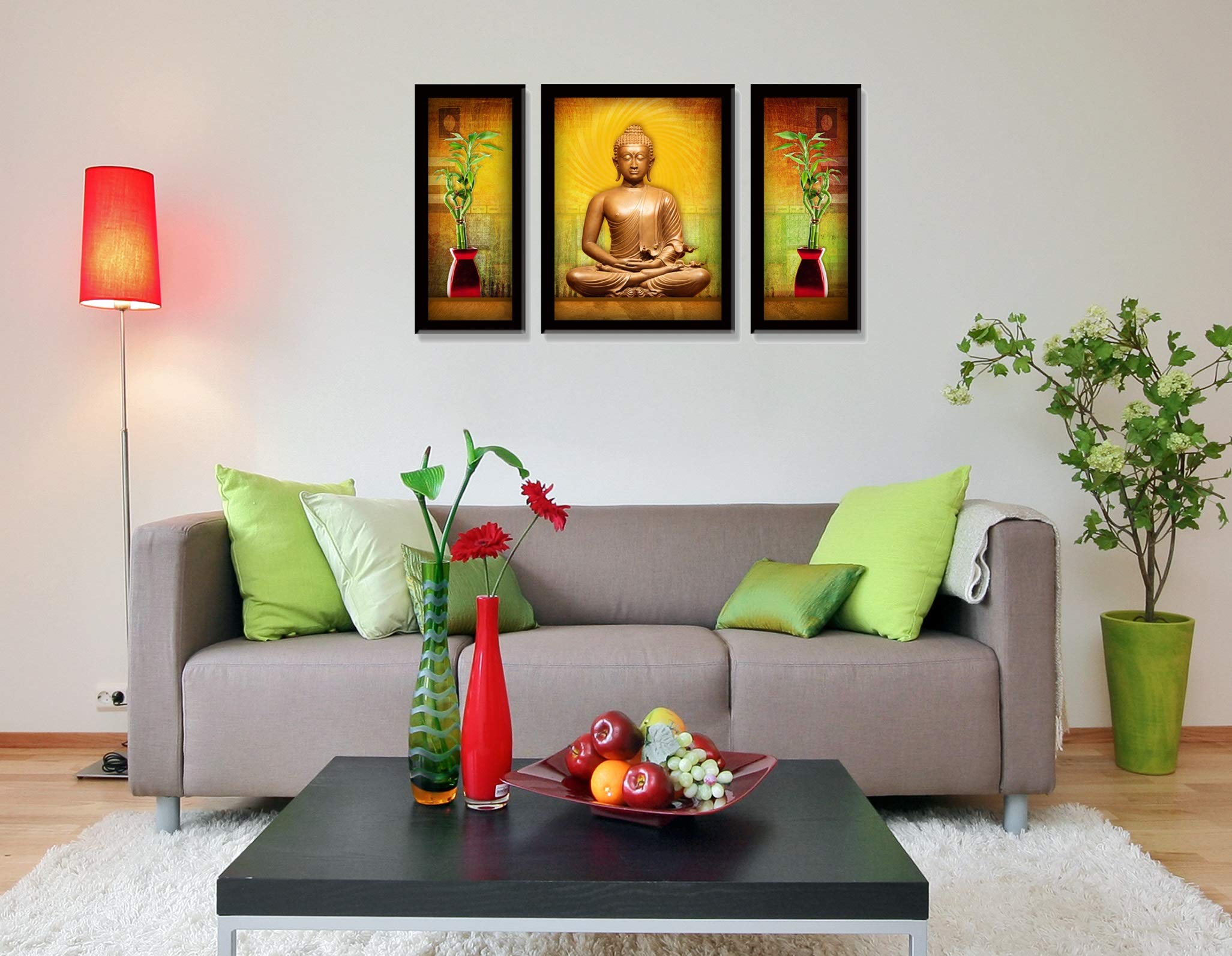 Lifehaxtore Buddha Modern Art Framed Painting |Uv Textured | Ready To Hang | Absolute Best In Class - (Wood, 24 Inch X 18 Inch)
