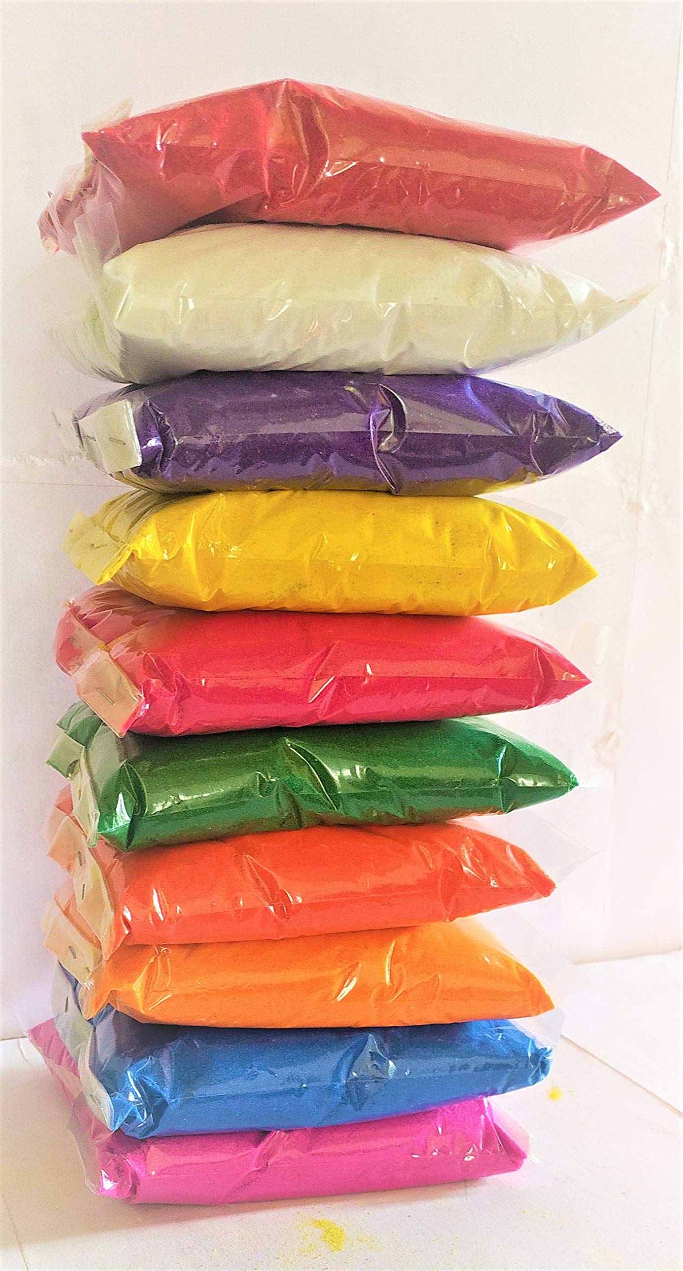 Desi Mantra Gnr Rangoli Stone Original Sand Color (12 Packs, 200 Gram Each, Multicolour)