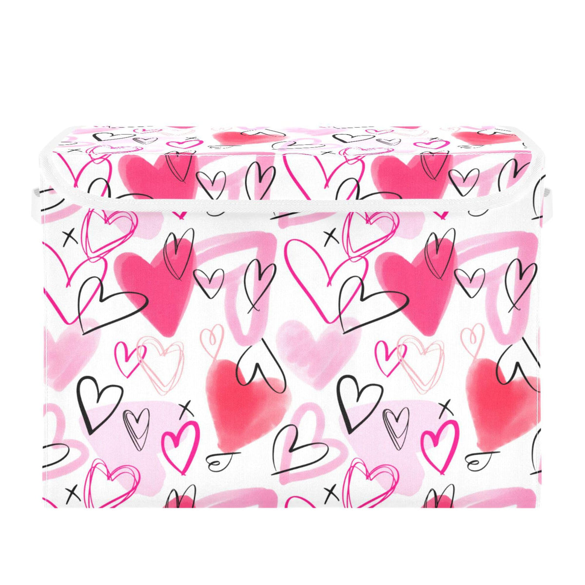 Xigua Valentine'S Day Storage Bins With Lids And Carrying Handle,Foldable Storage Boxes Organizer Containers Baskets Cube With C