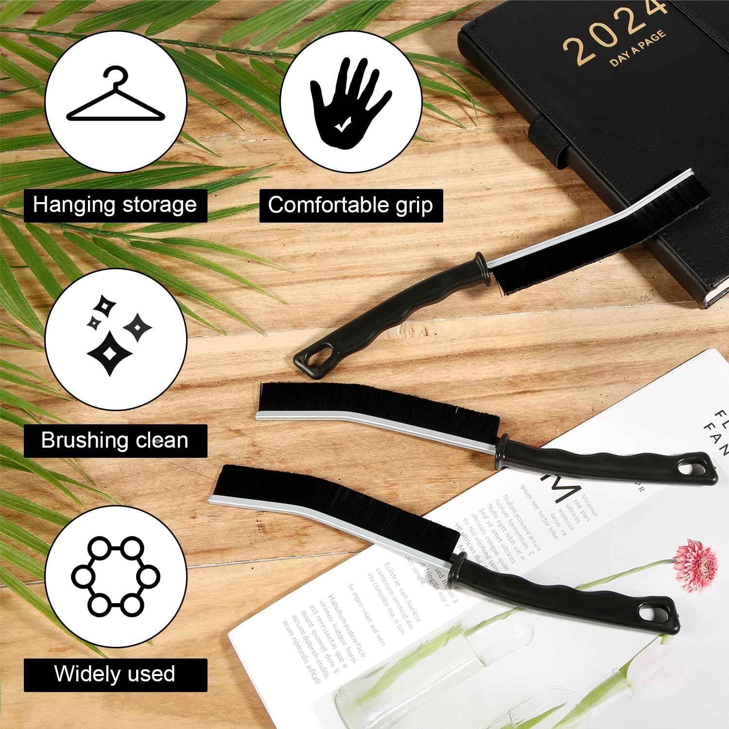 3Pcs Gap Cleaning Brushes, Multifunctional Cleaning Brush Practical Crevice Cleaning Brush Dead Corners Detail Cleaner Brush For