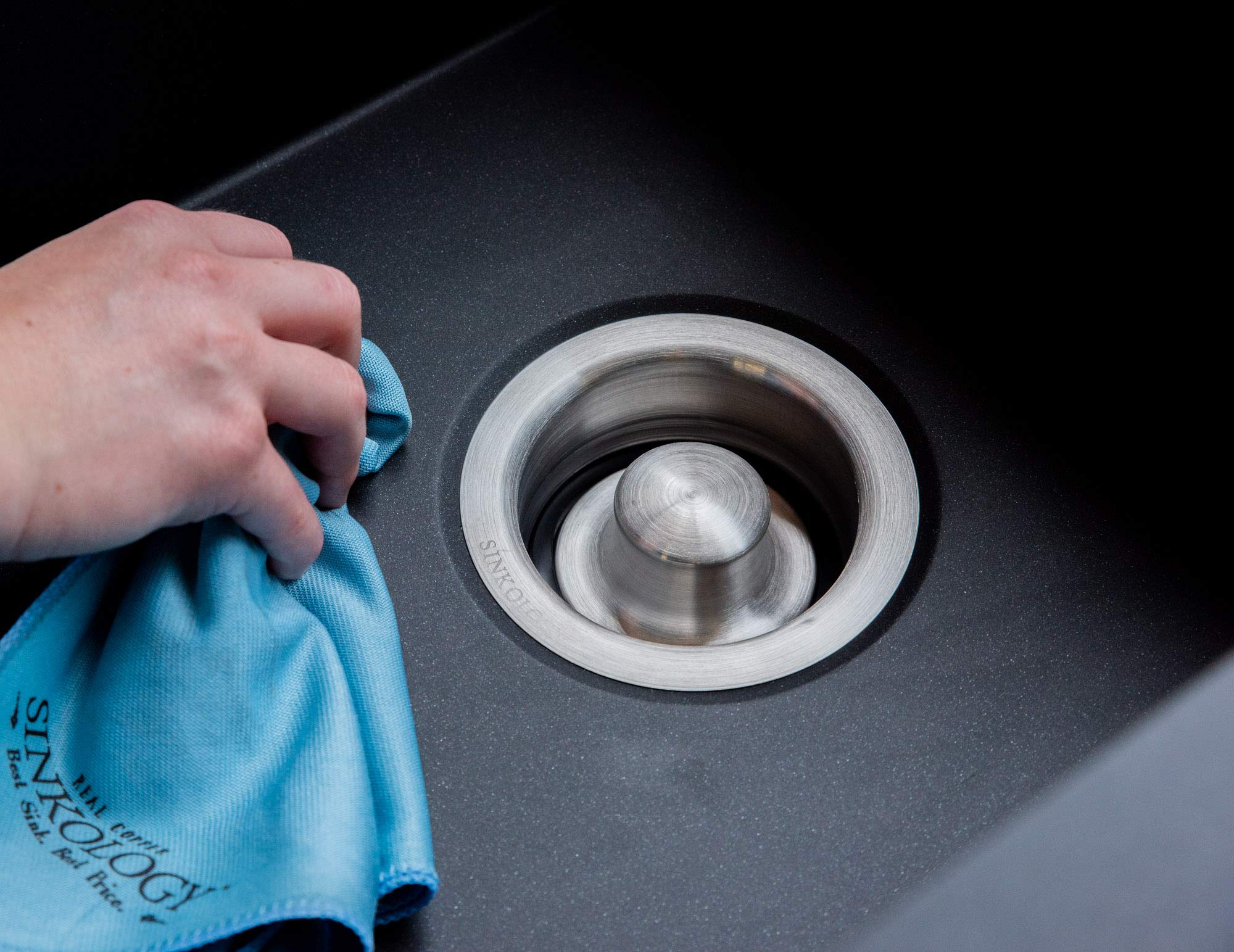 Sinksense 3.5'' Disposal Flange Drain With Stopper, Stainless Steel