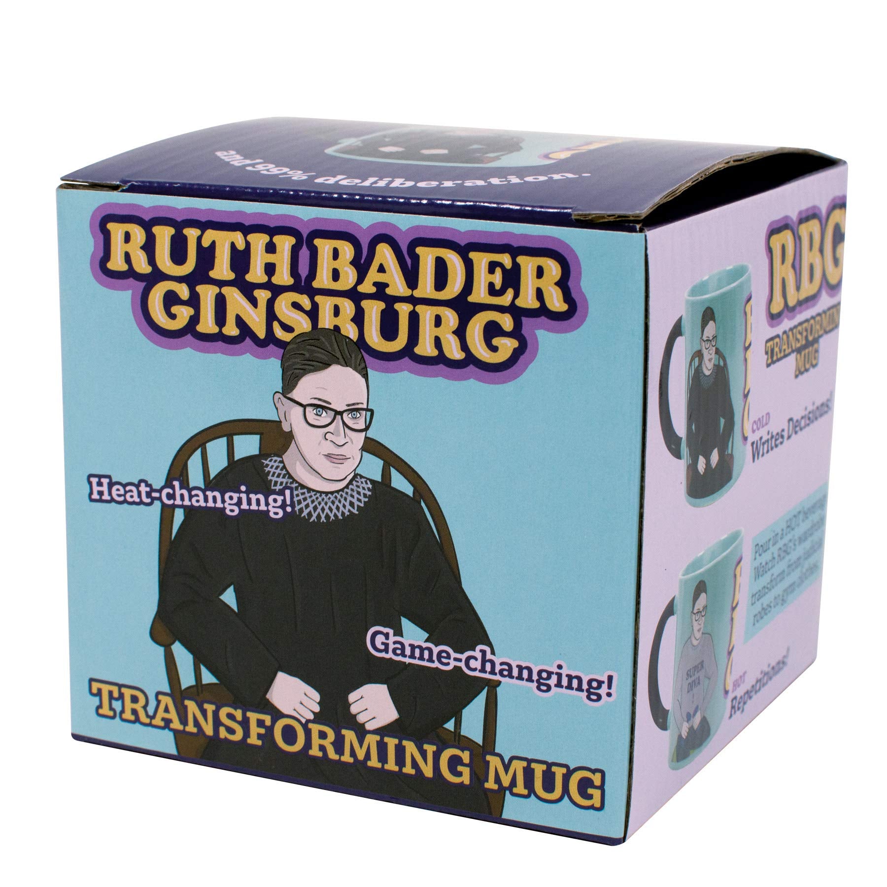 Ruth Bader Ginsburg Heat Changing Mug - Add Coffee And Rbg Changes From Judicial Robes To Workout Gear