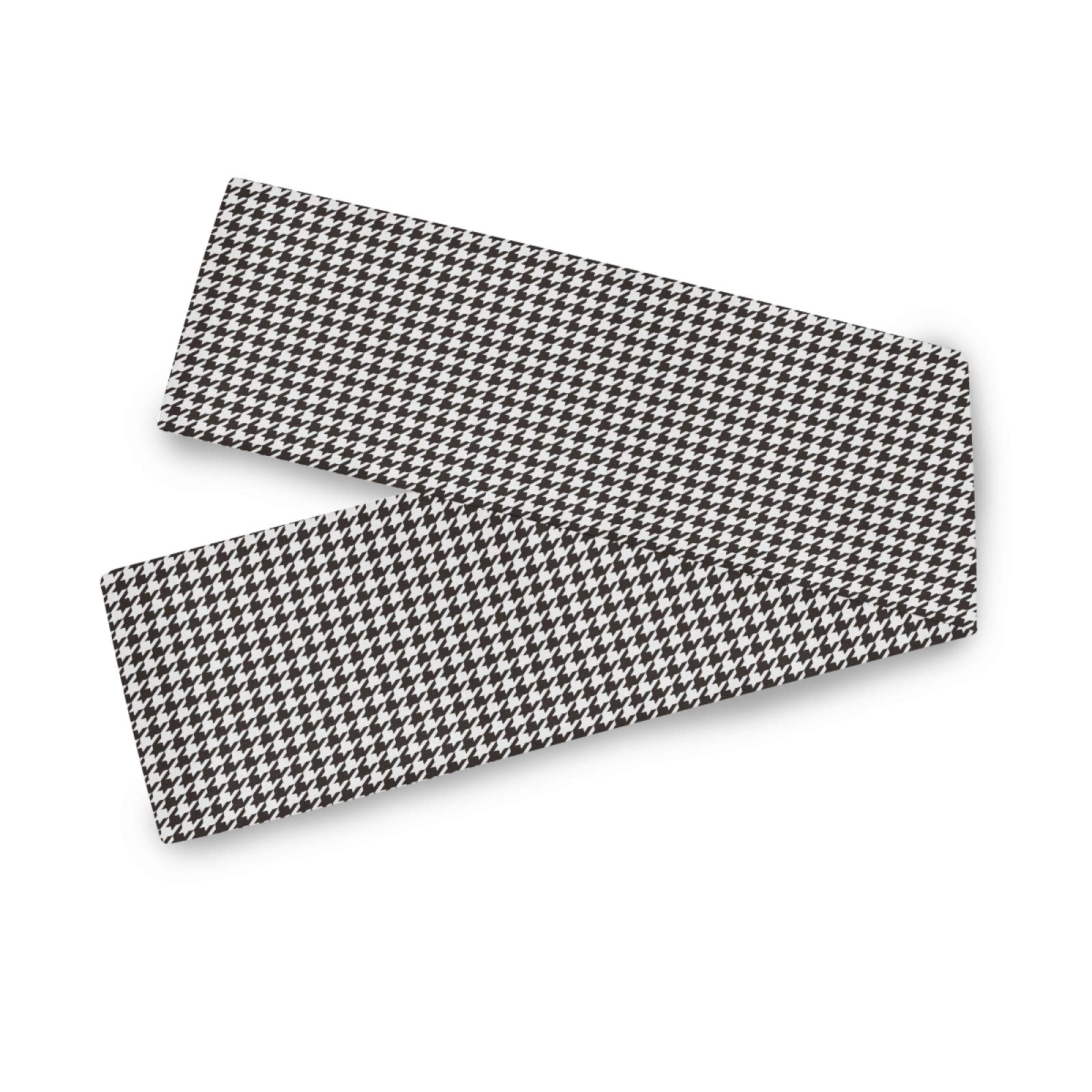 Junzan Table Runner Houndstooth Black And White Deco For Wedding Party Dinner Holidays Kitchen Fit Rectange And Round Table70 X