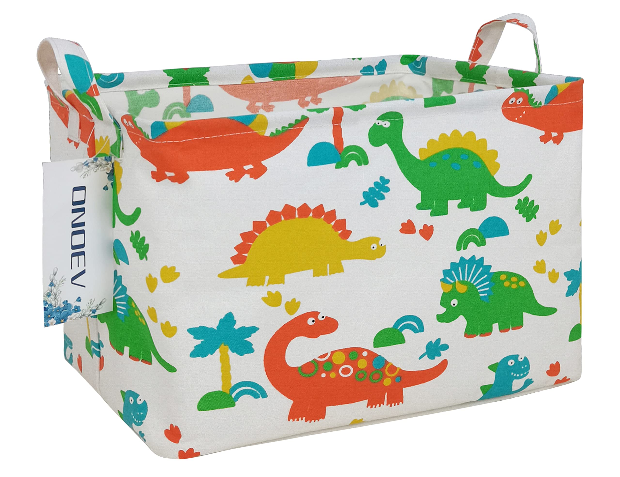 Onoev Rectangular Folding Laundry Basket, Canvas Basket,Nersury Hamper,Suitable For Children,Office,Bedroom,Clothes,Toys Storage