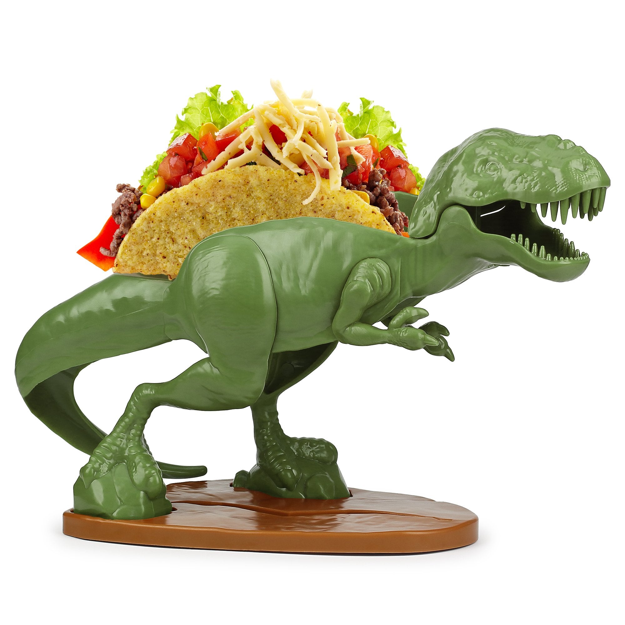 Funwares Original Tacosaurus - Dinosaur Taco Holder, Fun And Practical White Elephant Gift, Hold 2 Tacos