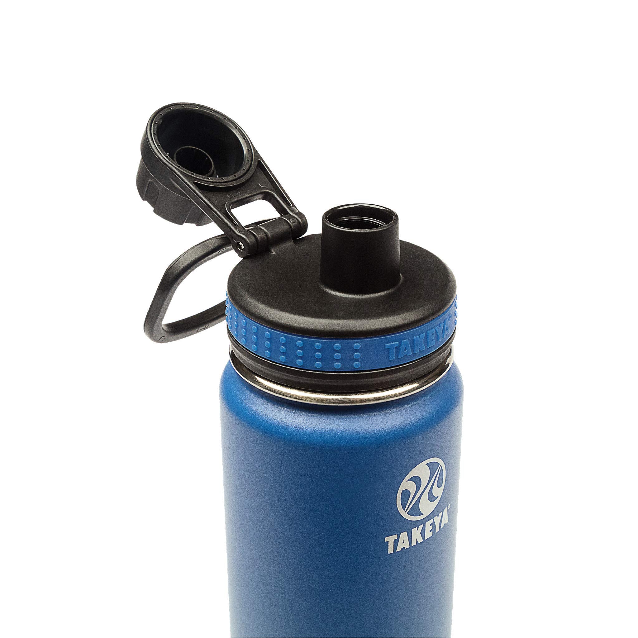 Takeya Originals 18 Oz Vacuum Insulated Stainless Steel Water Bottle With Straw Lid, Navy