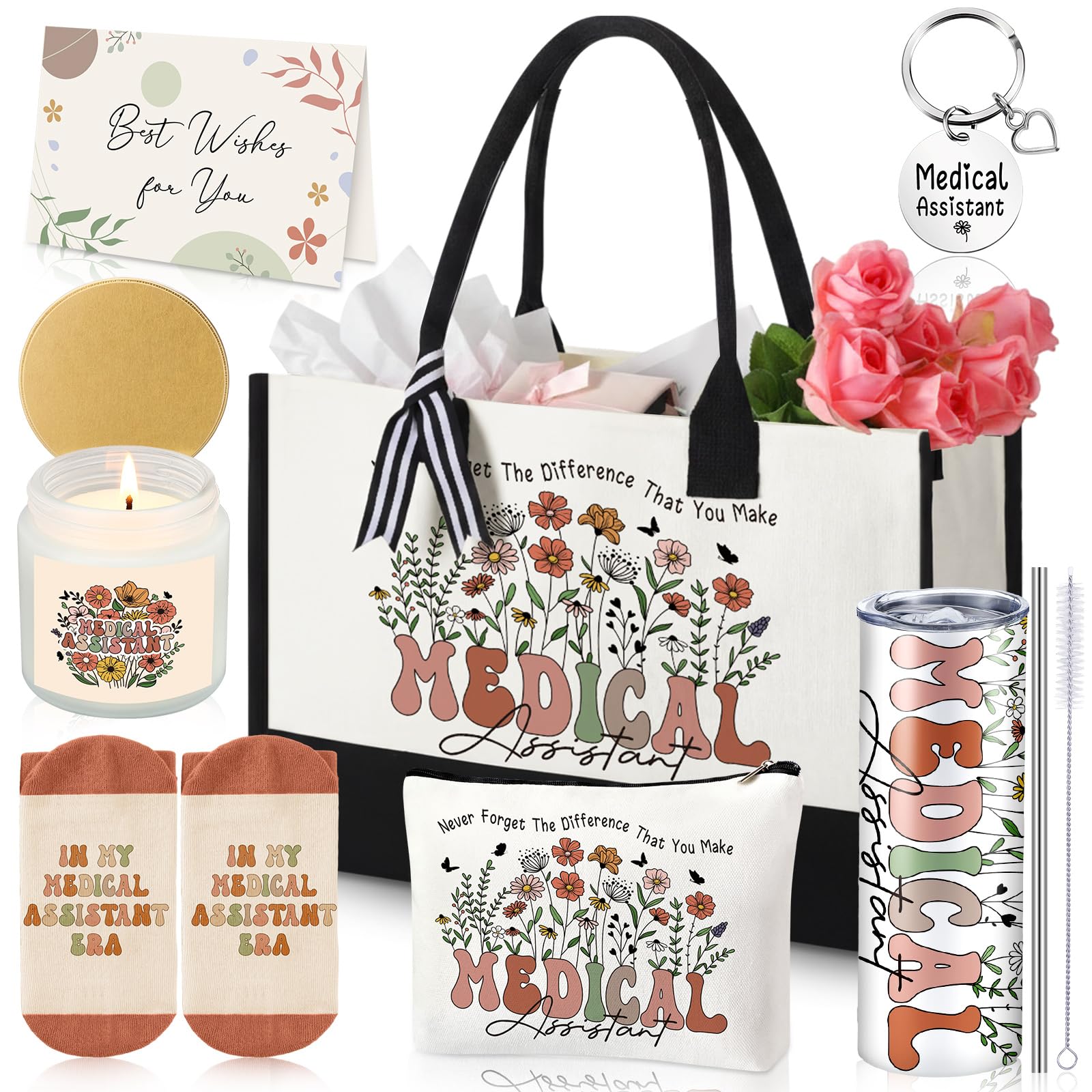 Patelai 7 Pcs Medical Assistant Appreciation Gifts for Women MA Assistants Graduation Recognition Gift Best Medical Assistant Ev
