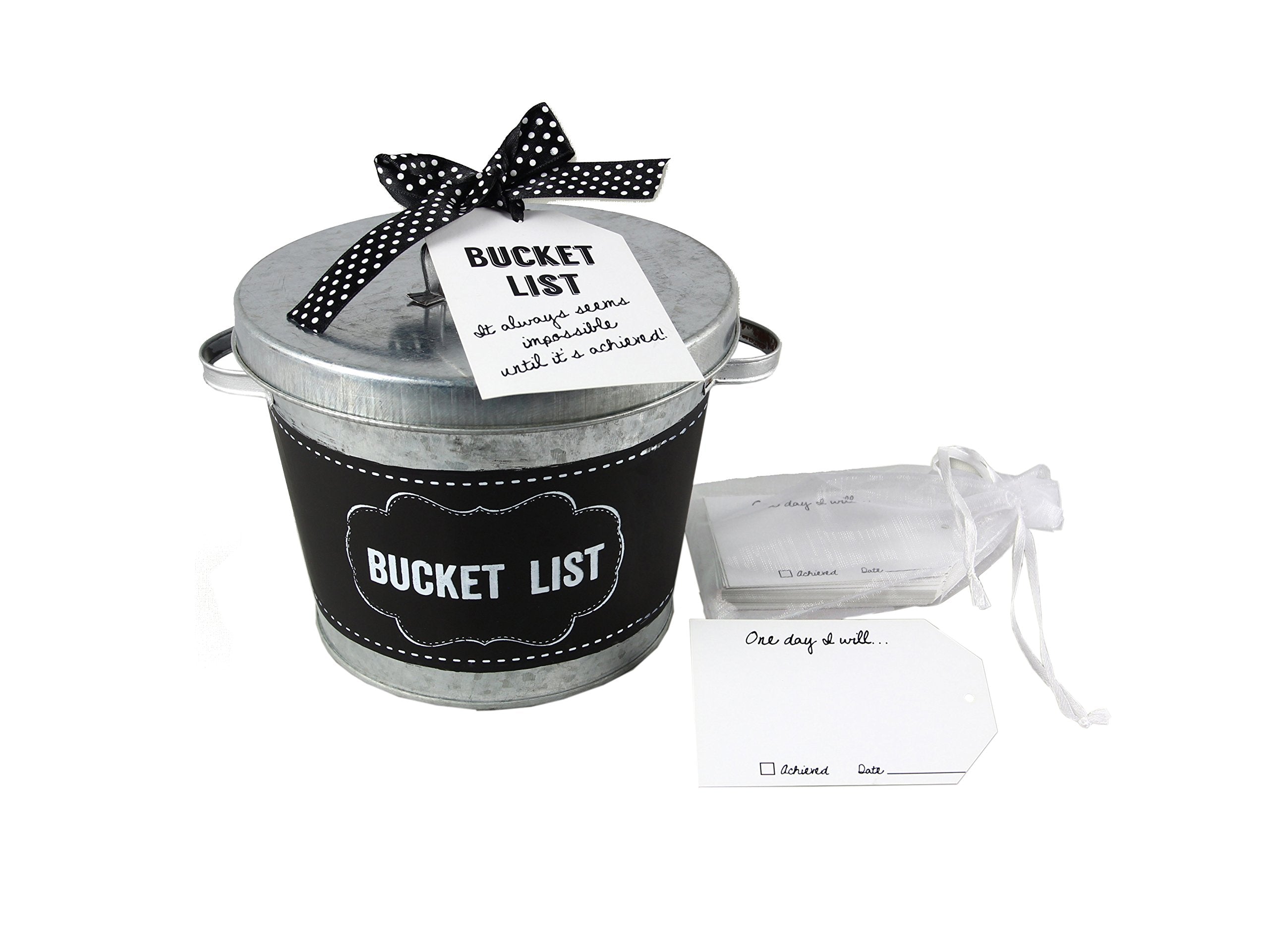 Young'S Inc Couple Bucket List Bucket - 7-Inch Tin Bucket - House Warming Gifts For New Home - Wedding Gift For For Couple