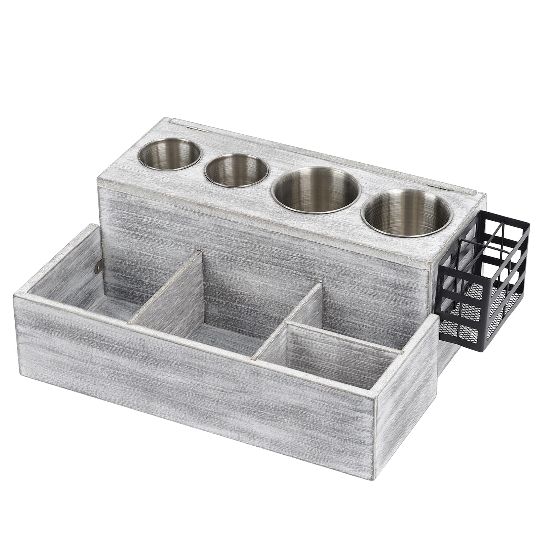 Trspcwr Hair Tool Organizer, Wooden Hair Dryer Holder And Bathroom Countertop Blow Dryer Holder, Vanity Caddy Storage Stand For