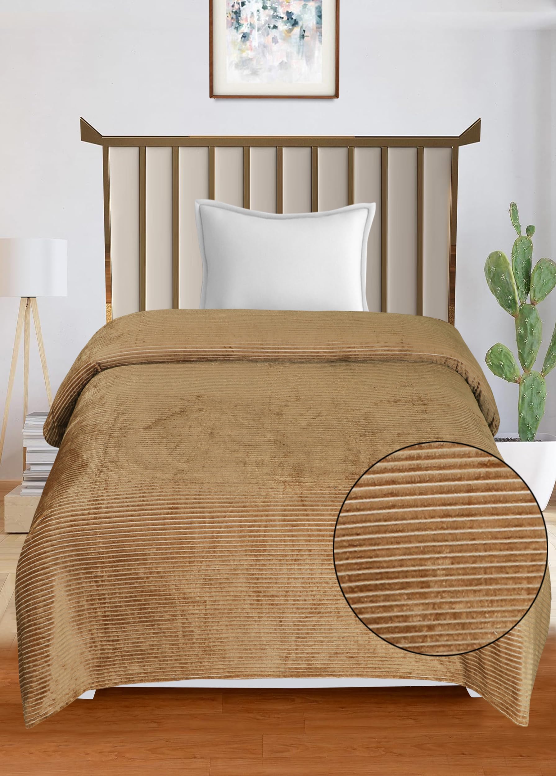 Rd Trend Striped Warm Reversible Quilt Cover Single Bed With Zipper, Duvet Cover Single Bed With Stripe Soft Flannel (60X90) Inc