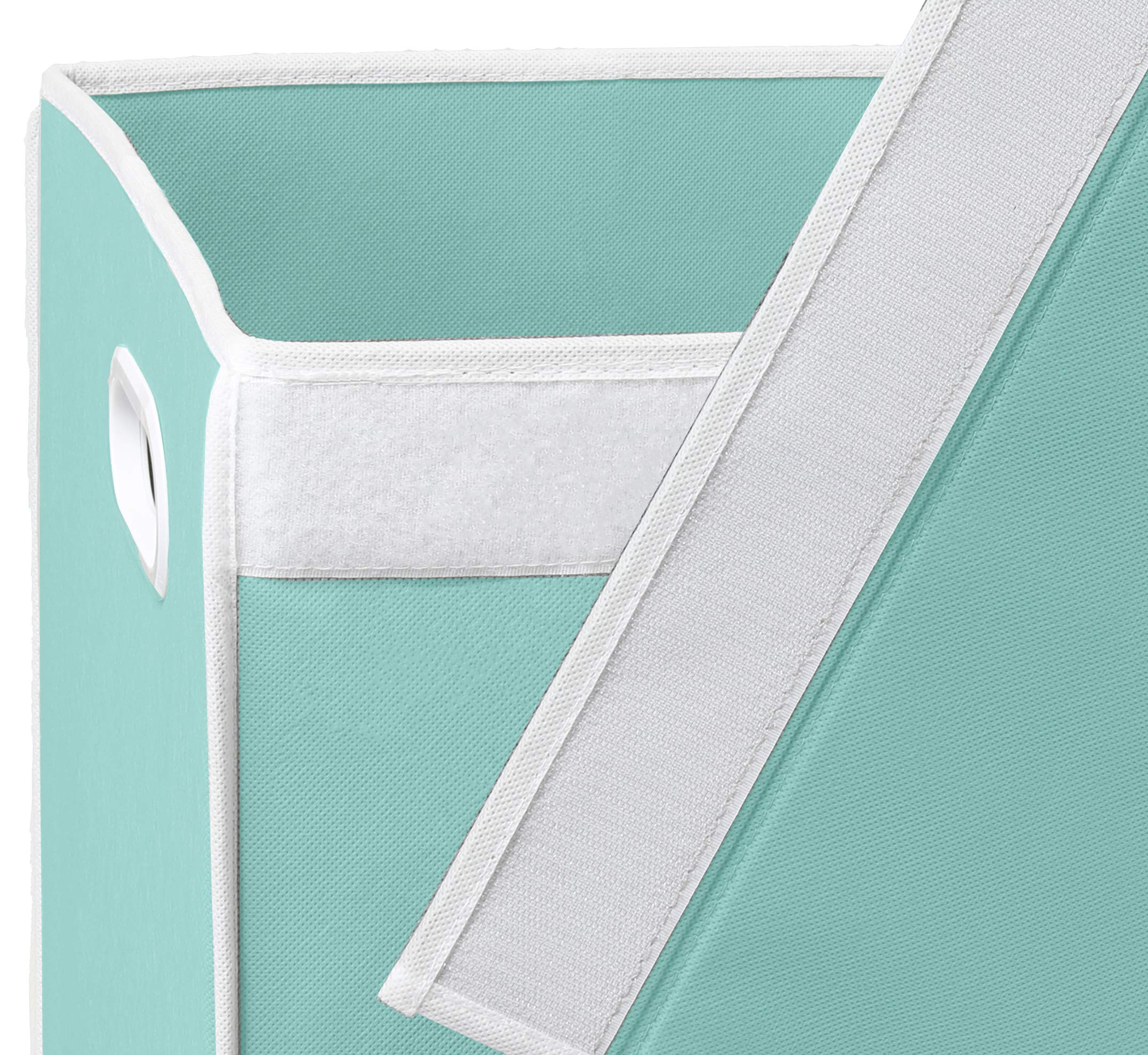 Simple Houseware Single Laundry Basket With Lid, Turquoise