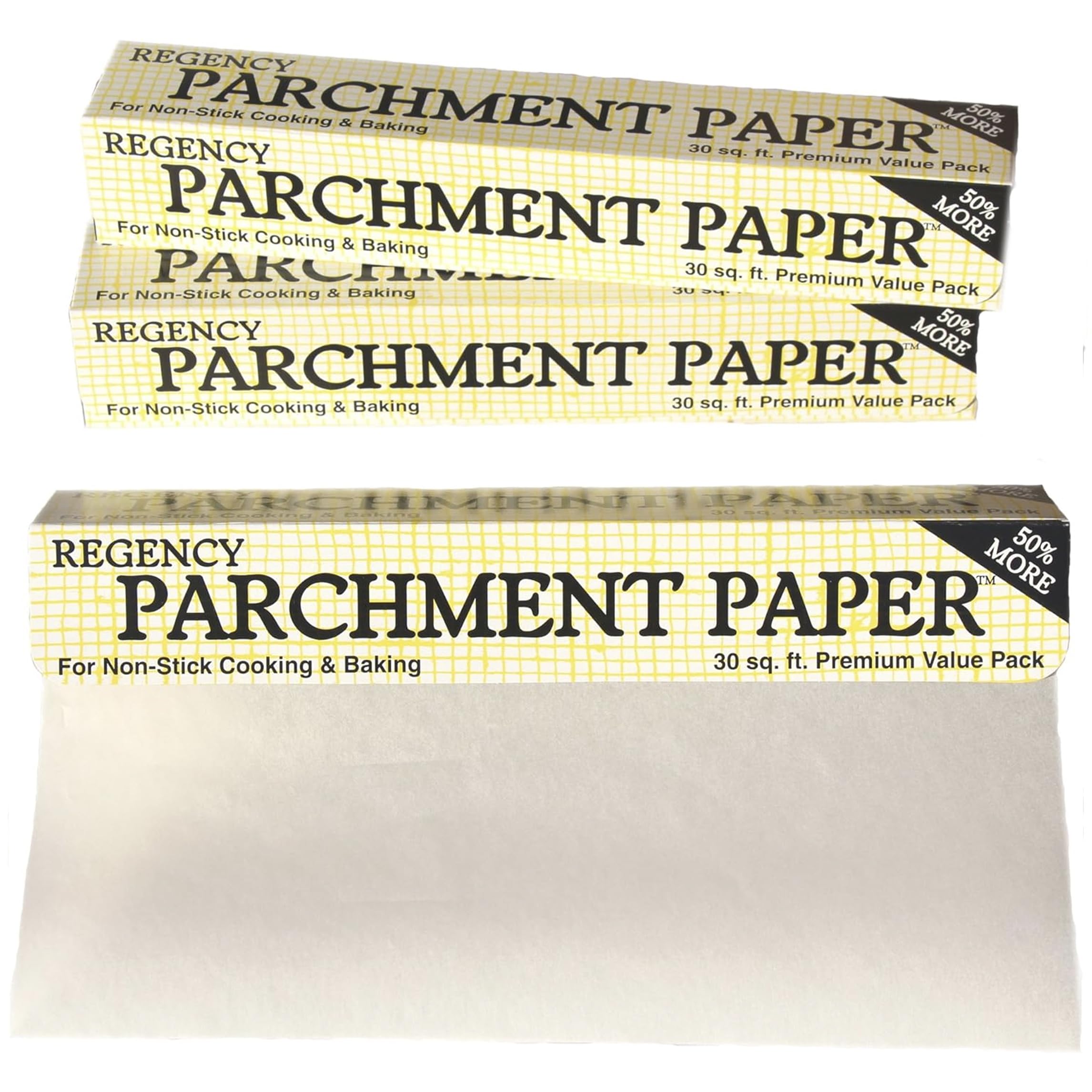 Regency Wraps Parchment Paper For Non-Stick Cooking And Baking, Lining Cookie Sheets, Cake Pans, Air Fryer And Microwave Safe, G