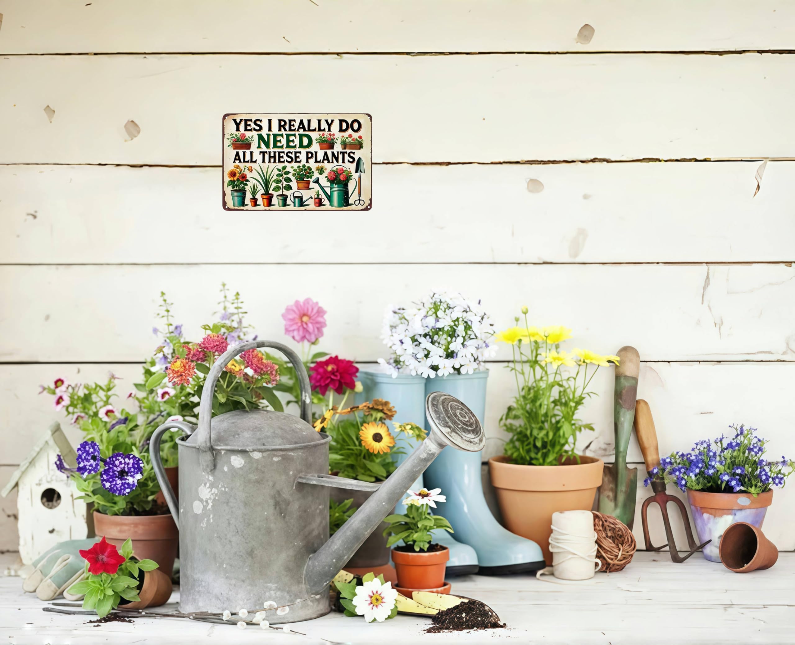 Bestylez Garden Gifts I Really Need All These Plants Vintage Gardening Signs for Home Garden Greenhouse Living Room Bedroom Yard