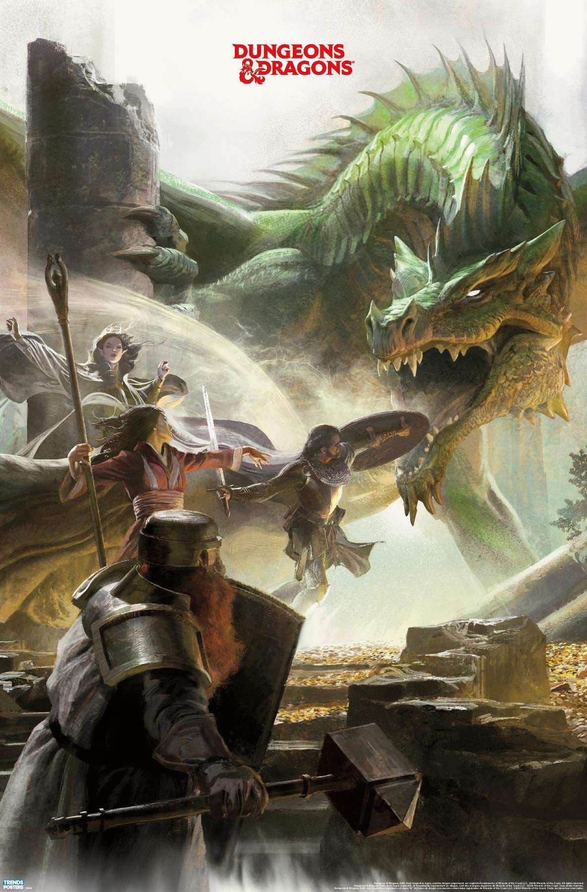 Trends International Dungeons And Dragons - Adventure Wall Poster, 22.375'' X 34'', Premium Unframed Version