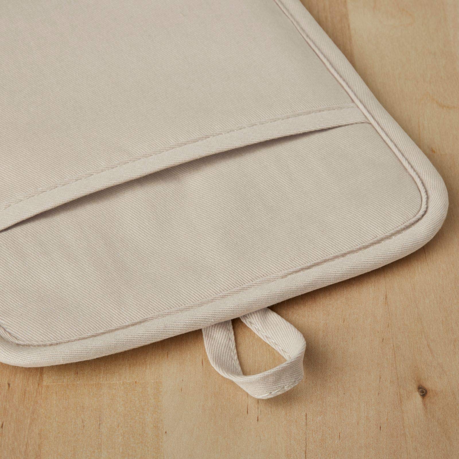 KitchenAid Ribbed Soft Silicone Pot Holder 2-Pack Set, Milkshake Tan, 7x9
