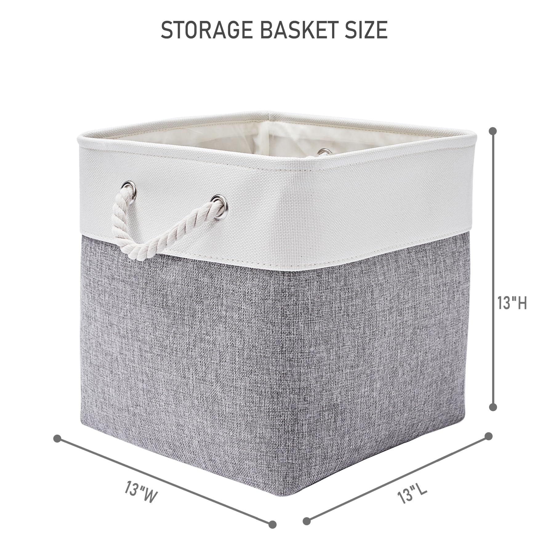 Isemingla 13 X 13 Inch Storage Cubes,6 Pack Cube Storage Bins For Shelves,Fabric Collapsible Storage Bins With Handles, Foldable