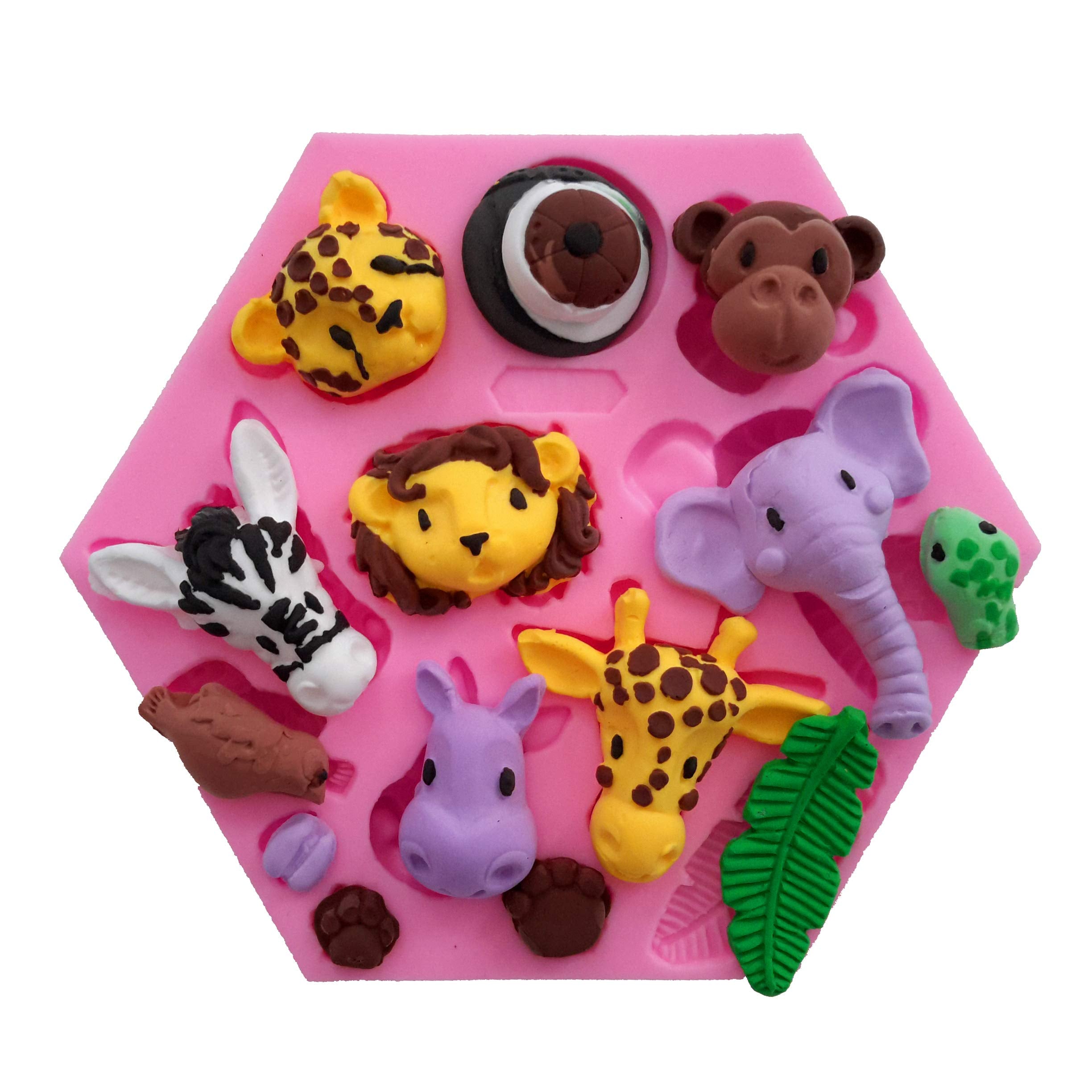 Fewo Forest Animals Fondant Cake Decorating Molds Zoo Animals Silicone Mold For Chocolate Candy Gum Paste Clay Sugar Craft Cupca