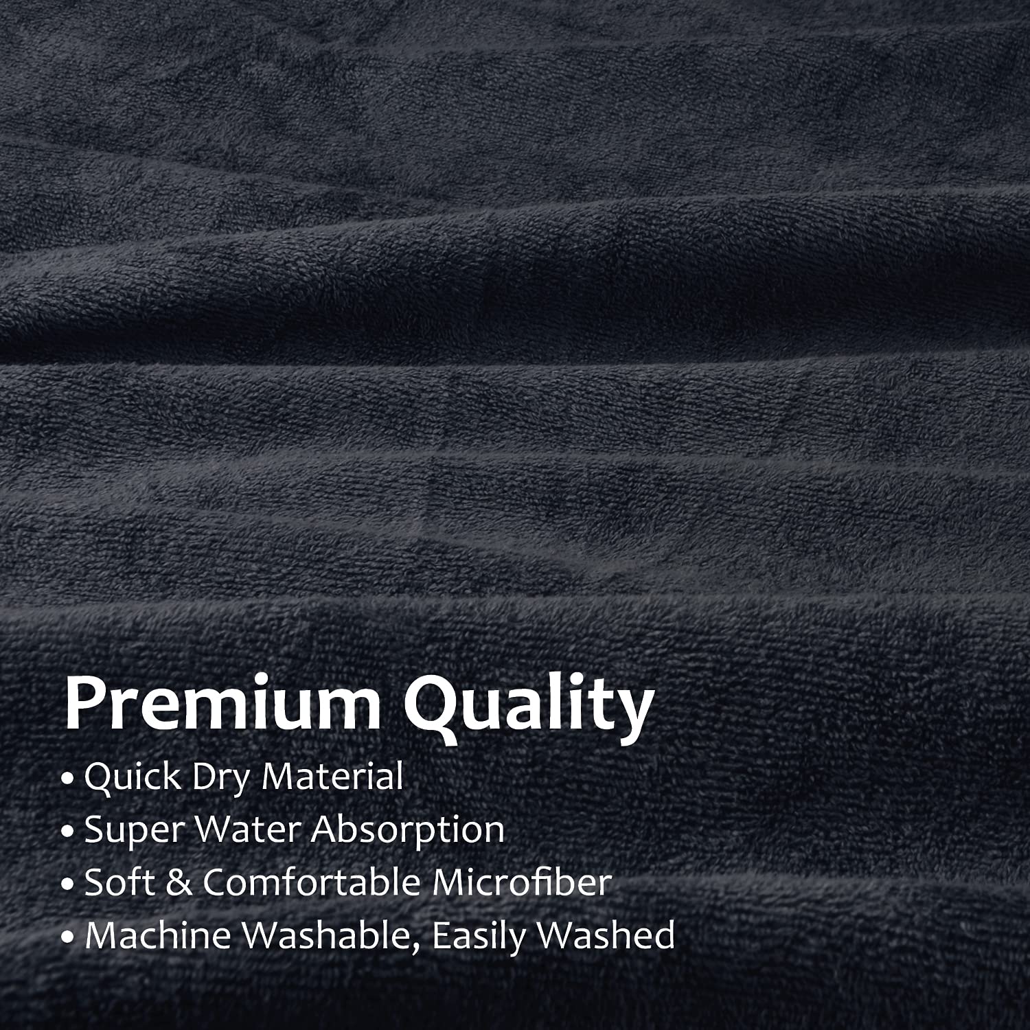 Catalonia Microfiber Surf Poncho with Pocket  Absorbent Change Towel Robe for Outdoor Sports  Swimming  Camping  Hiking  Cycling  Gym  Fitness  Skiing -Soft  Quick Drying