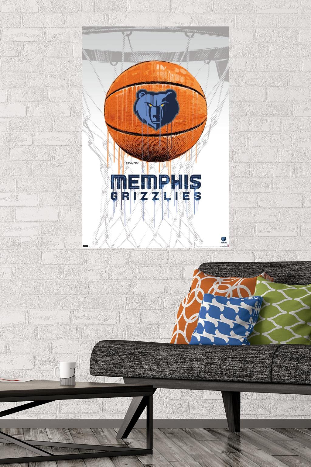 Trends International Nba Memphis Grizzlies - Drip Basketball 21 Wall Poster, 22.375'' X 34'', Premium Unframed Version