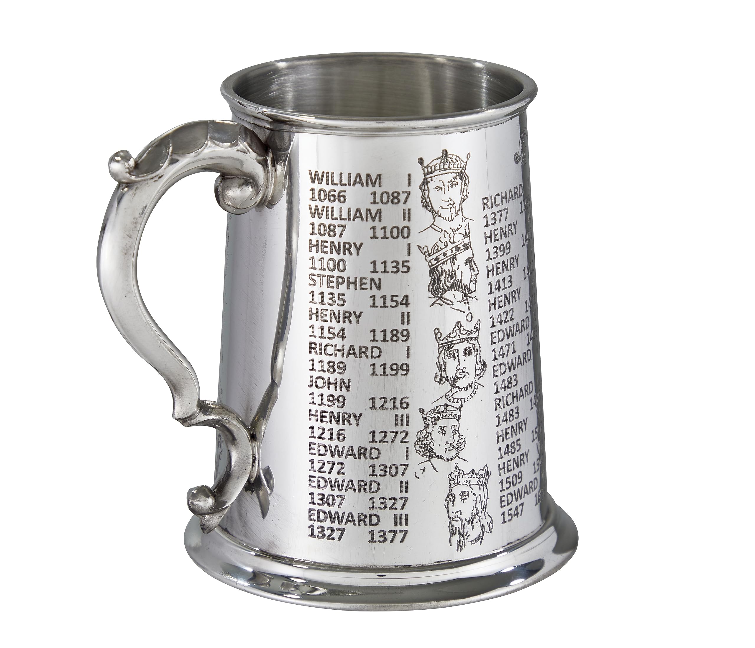 Great Gifts Uk Wentworth Pewter- Kings And Queens Pewter Tankard
