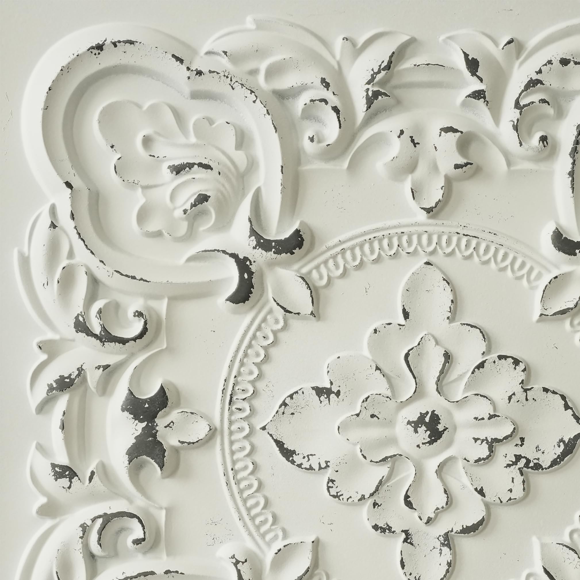 From Plain To Beautiful In Hours DCT30 Gaby PVC 2  x 2  Glue-up or Lay-in Ceiling Tile (Covers / 300 sq.ft), Old Black White, 75