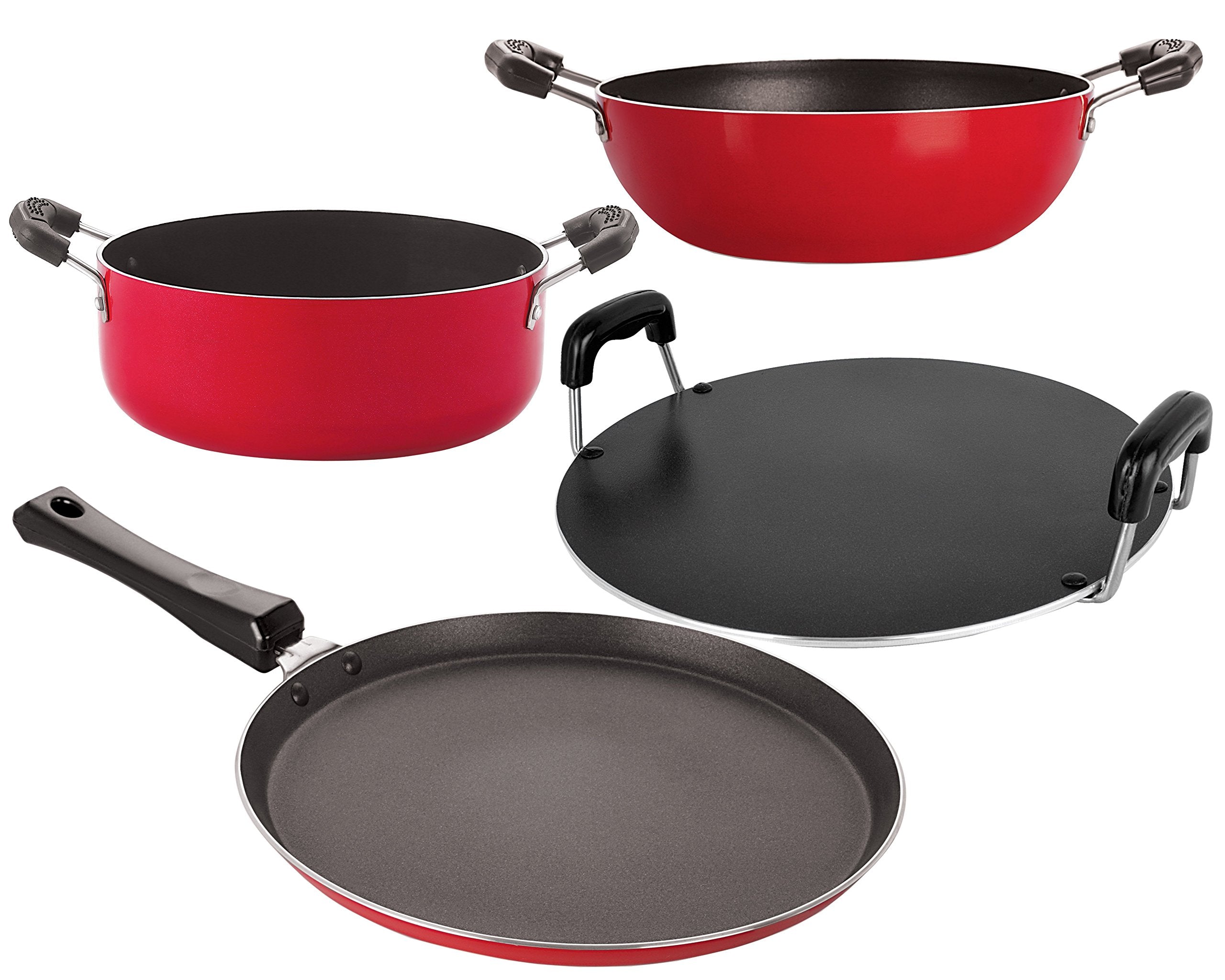 Nirlon NonStick Pfoa Free NonToxic Aluminium 4 Piece Kitchenware Cooking Utencil Combo Set