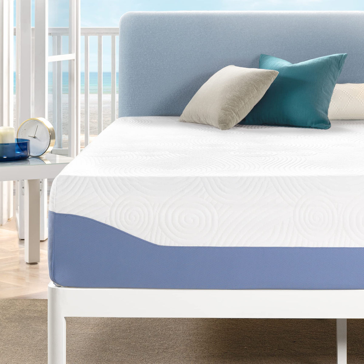 Mellow 14 Inch Cooling Gel-Infused Memory Foam Bed Mattress, Medium Firm Sleep And Breathable Fabric Cover, Twin , Mattress In A