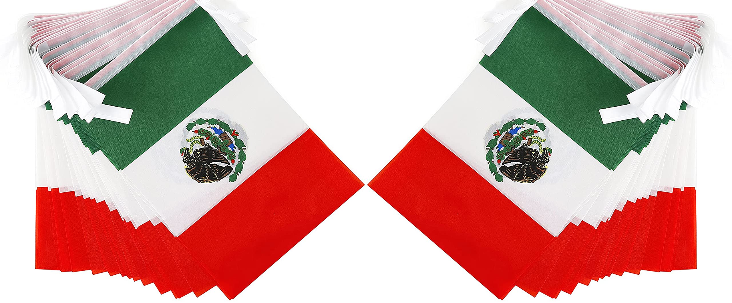 Zxvzyt Mexico Mexican Flag Banner String,Small Mini Mexico Pennant Flags,For Grand Opening,Olympics,National Sports Events,Party