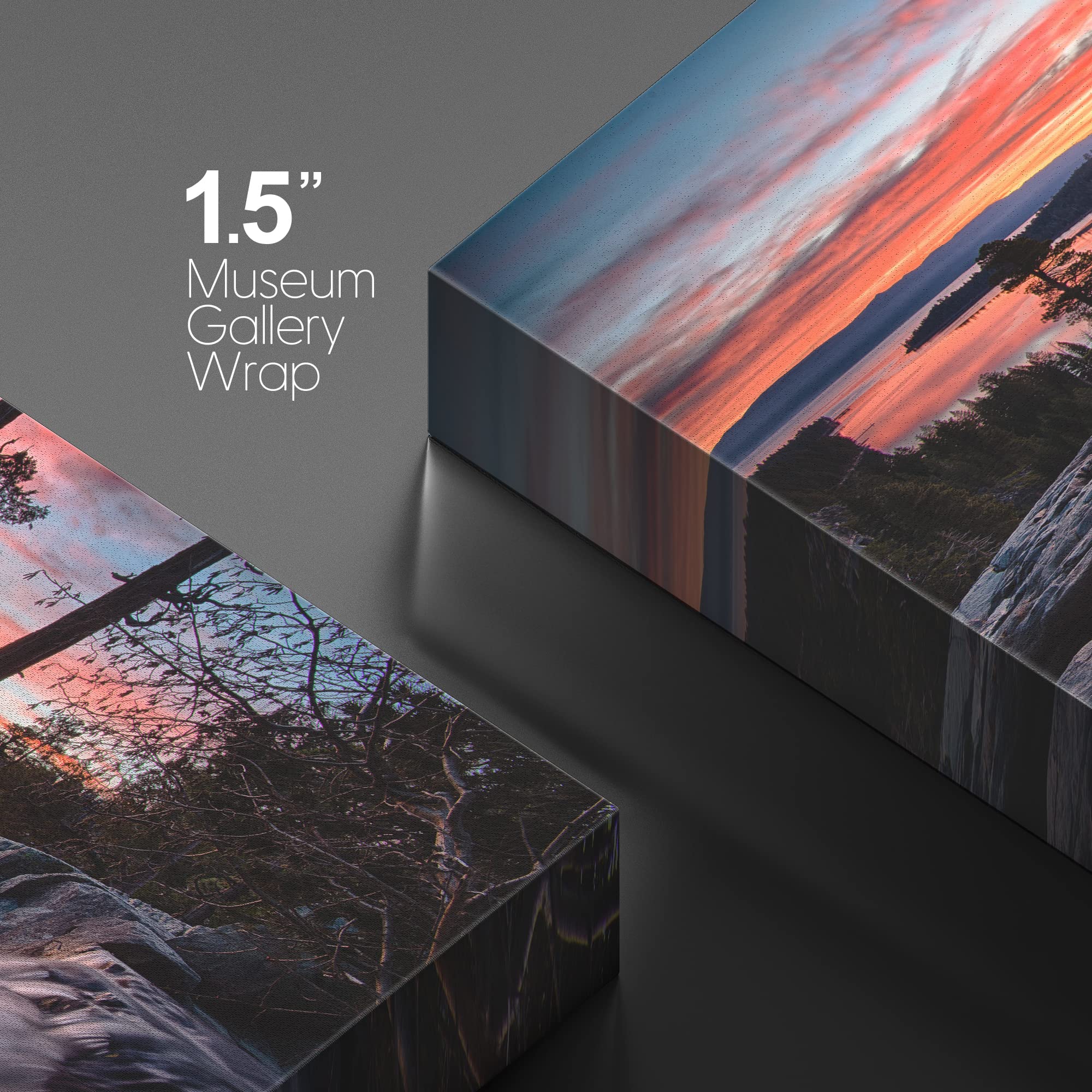 Wall26 Canvas Print Wall Art Water Rushes Over Lake At Sunset Nature Wilderness Photography Modern Rustic Scenic Relax/Calm Mult