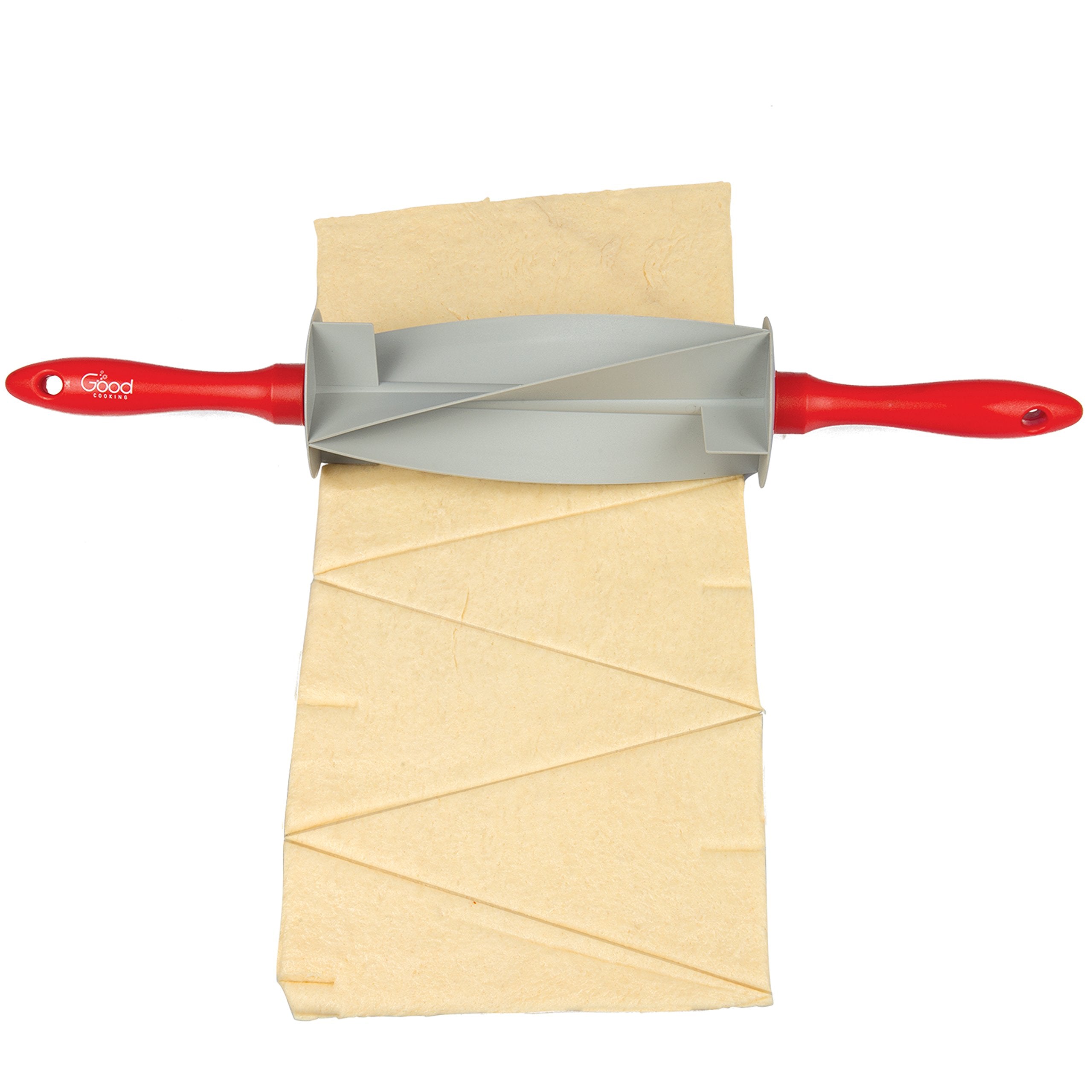 Rolling Pin Croissant Cutter- Perfect Consistent Evenly Shaped Dough Pastry Wheel - Roller & Slices - Makes Homemade Croissants,