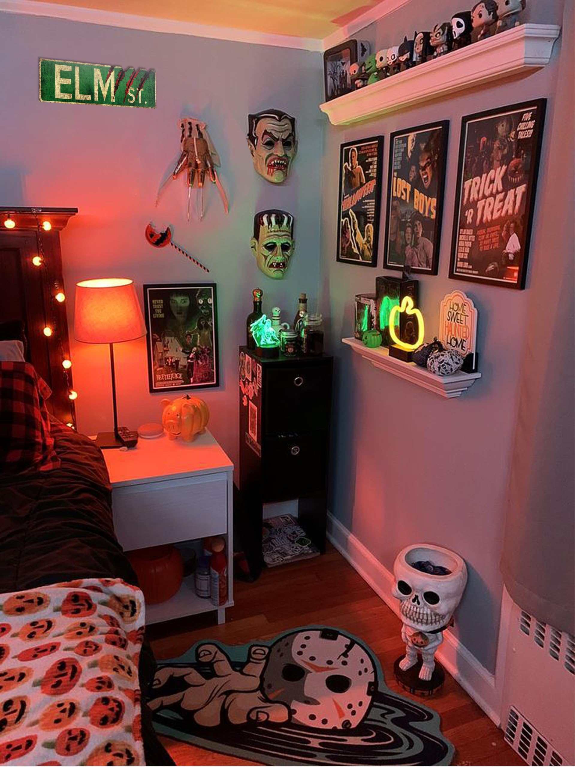 flinelife Wooden Elm Street Sign,16X6, Horror Movie Sign - Perfect For Horror Movie Lovers Sign Gift