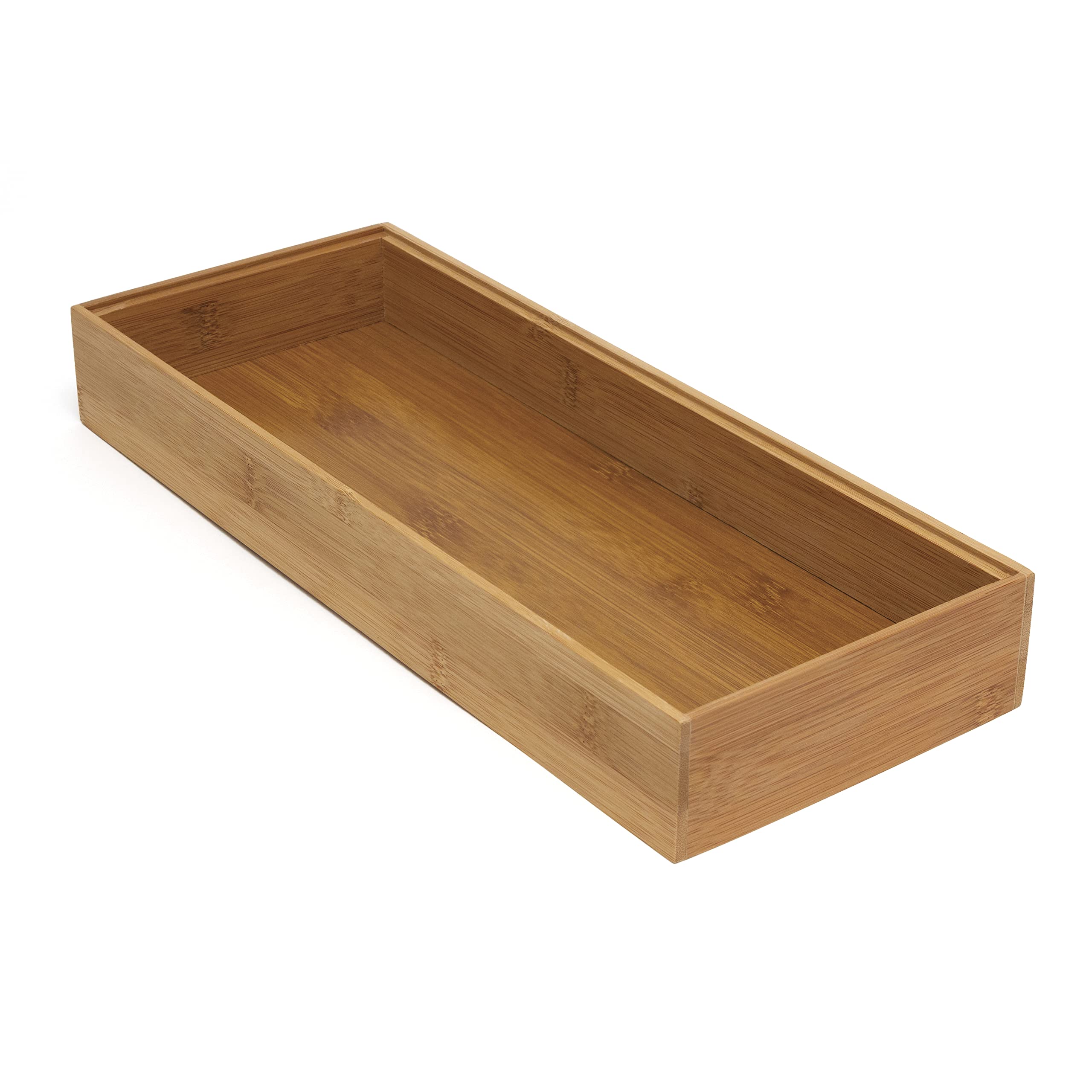 Lipper International 8186S Bamboo Wood Stacking Drawer Organizer Box, 6'' x 15''