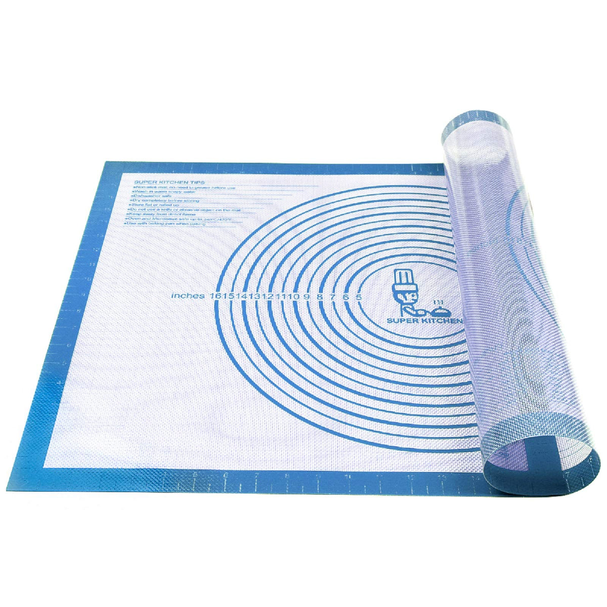 Nonstick Silicone Pastry Mat Extra Large With Measurements 28''By 20'' For Silicone Baking Mat, Counter Mat, Dough Rolling Mat,F