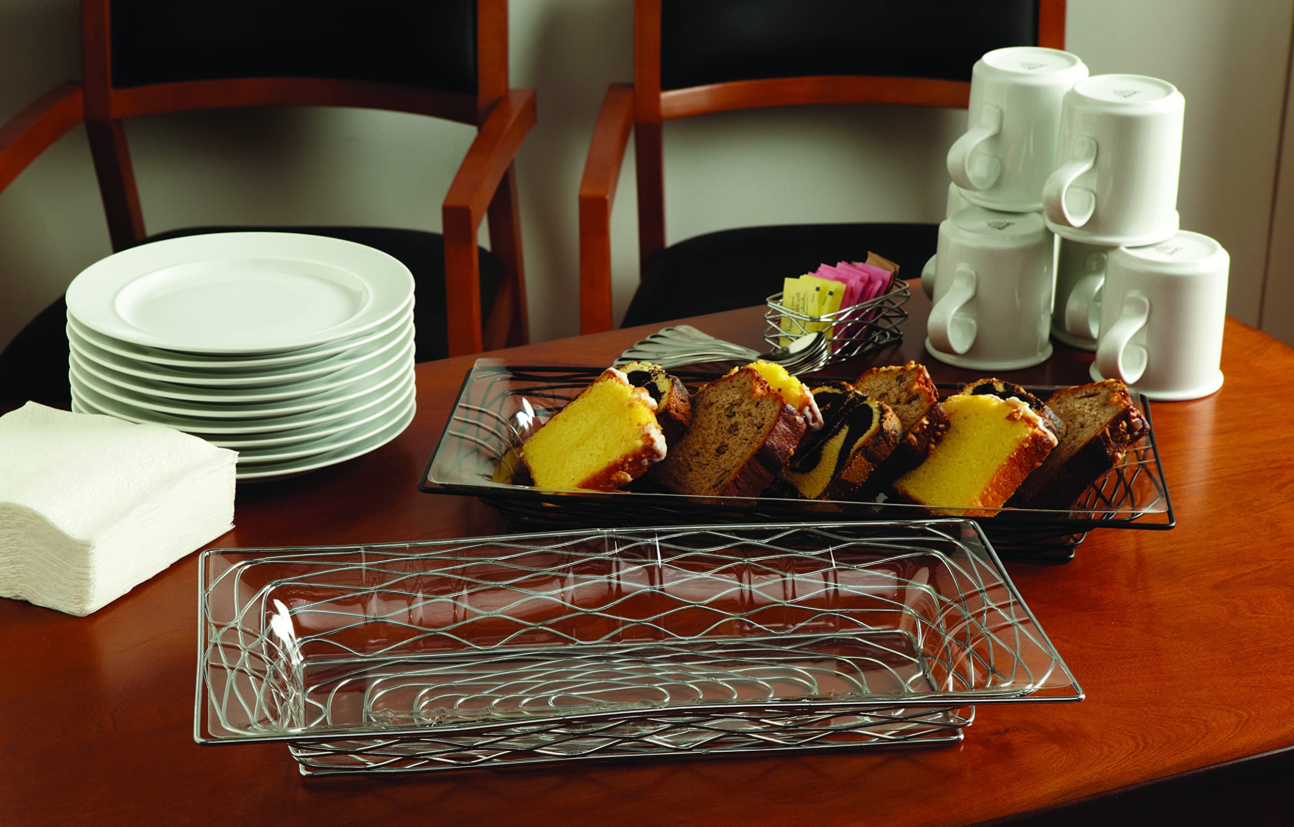 American Metalcraft Bnsc3 Birdnest Sugar Packet Basket, 4.5'' L X 2.25'', Chrome