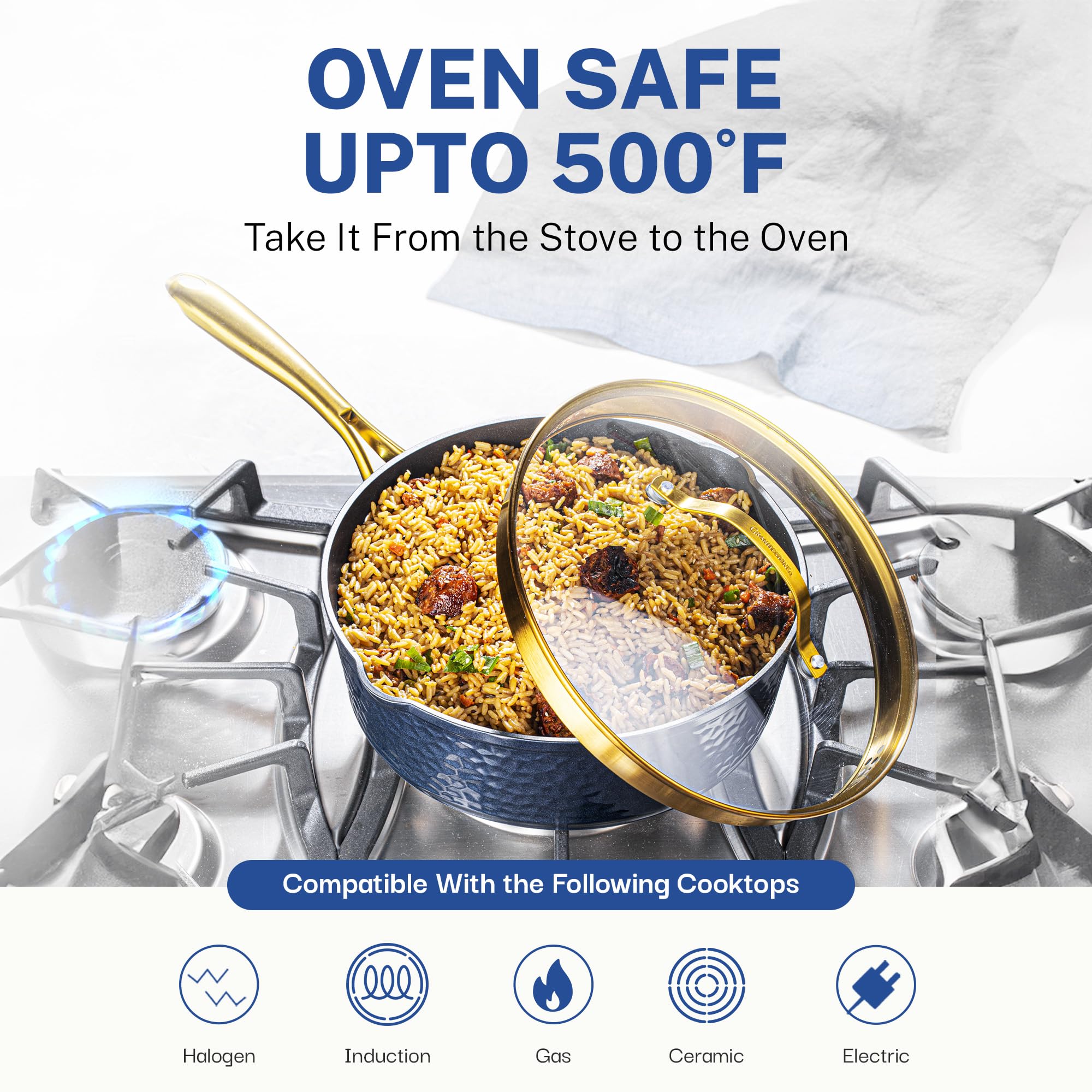 Granitestone 10 Inch Non Stick Frying Pans Nonstick Frying Pan Skillet Nonstick Pan, Large Non Stick Pan, Induction Pan, Kitchen