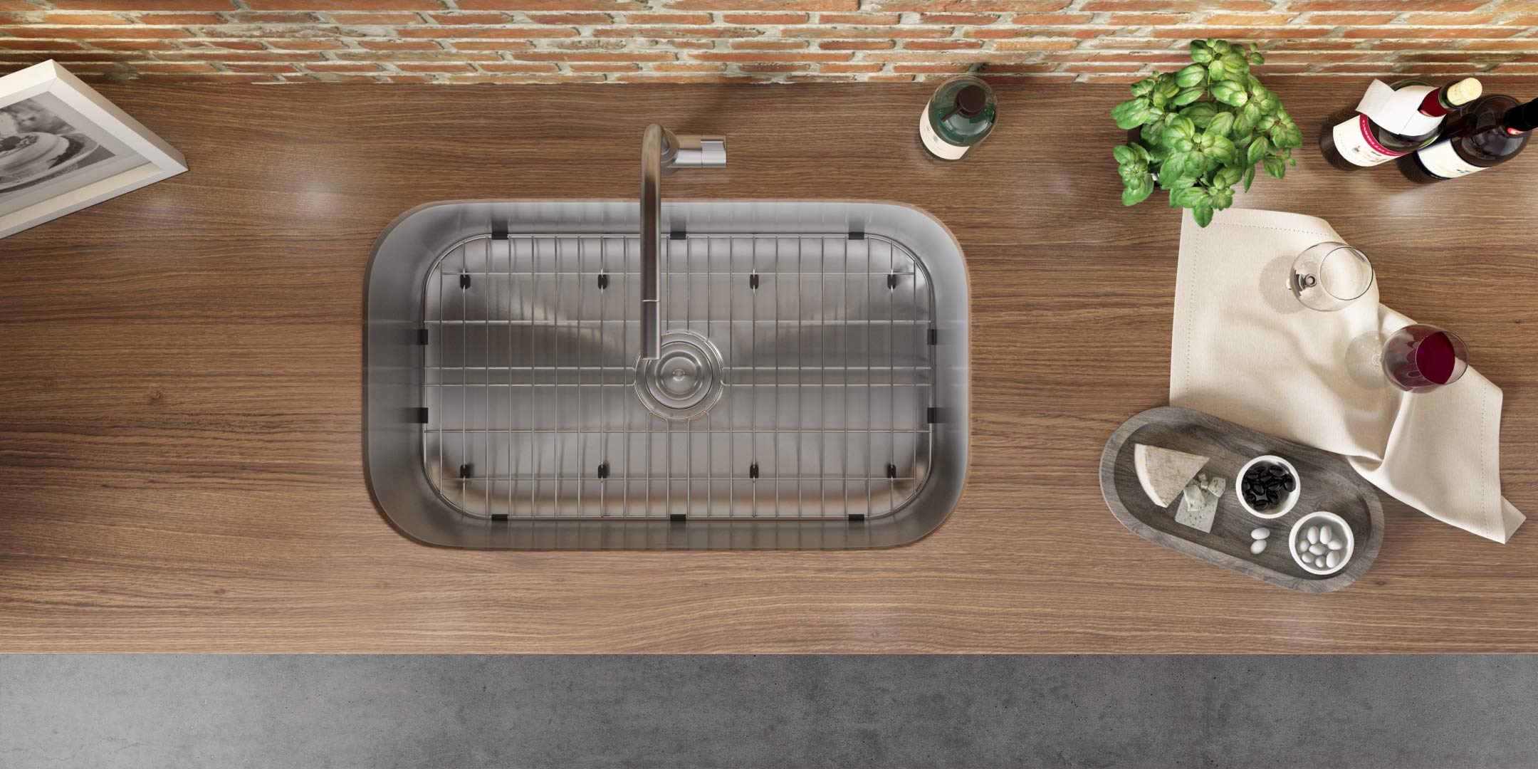Ruvati 30-Inch Undermount 16 Gauge Stainless Steel Kitchen Sink Single Bowl - Rvm4250