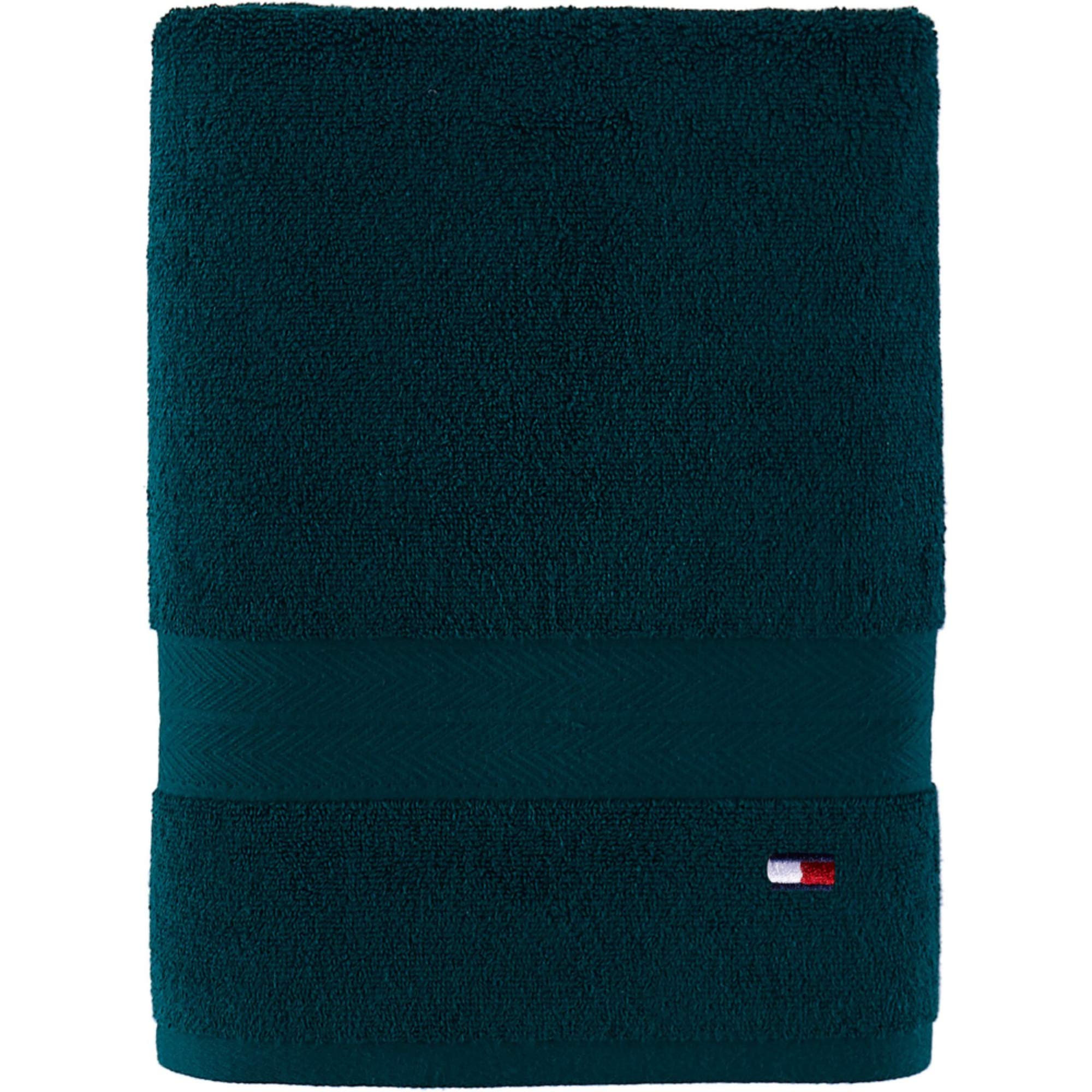 Tommy Hilfiger Modern American Solid Bath Towel, 30 X 54 Inches, 100% Cotton 574 Gsm (Botanical Garde)