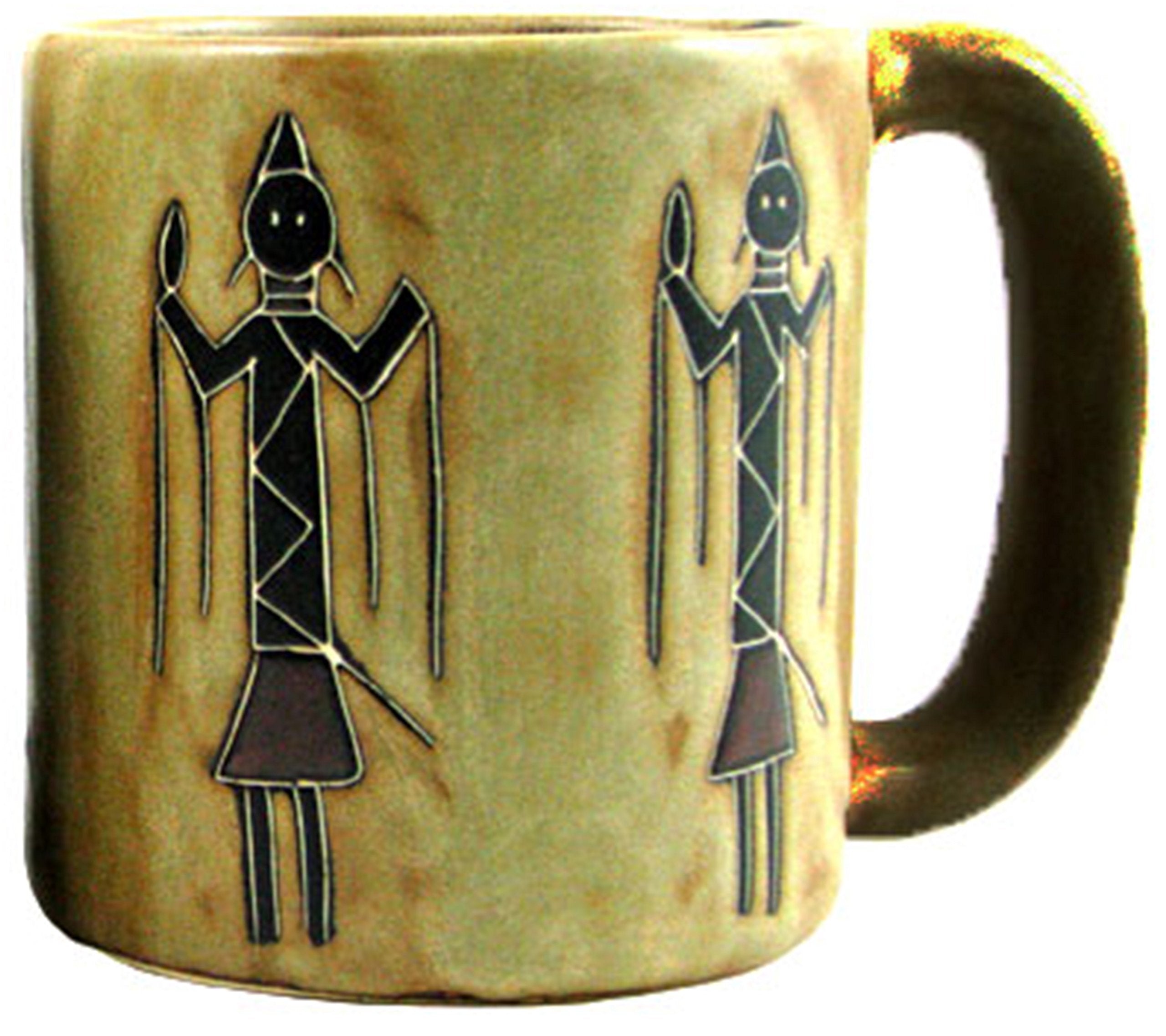 Mara Stoneware Mug - 16 oz - Yei Figures - Brown Stoneware - Model 510U4