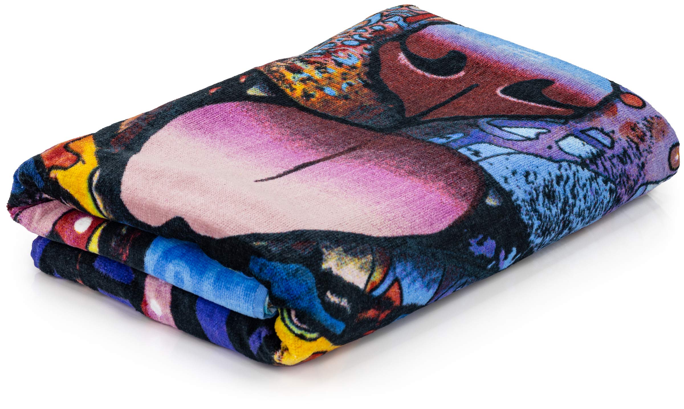 Dawhud Direct Colorful Dog Beach Towel For Women, Girls, Kids, Men, Dog Bath Towel Print 30'' X 60'' Pool Towel Super Soft Plush