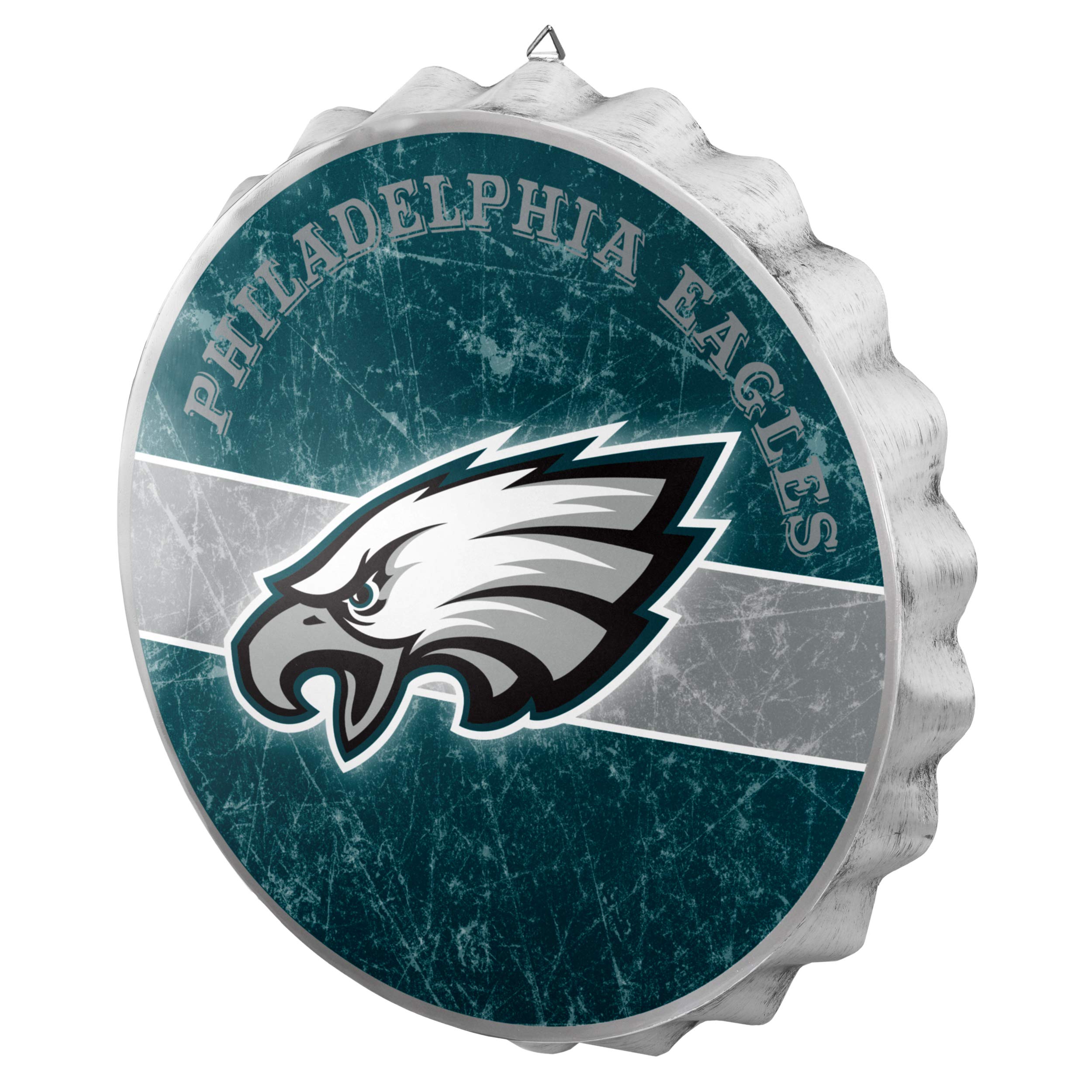 FOCO Philadelphia Eagles NFL Metal Distressed Bottlecap Sign